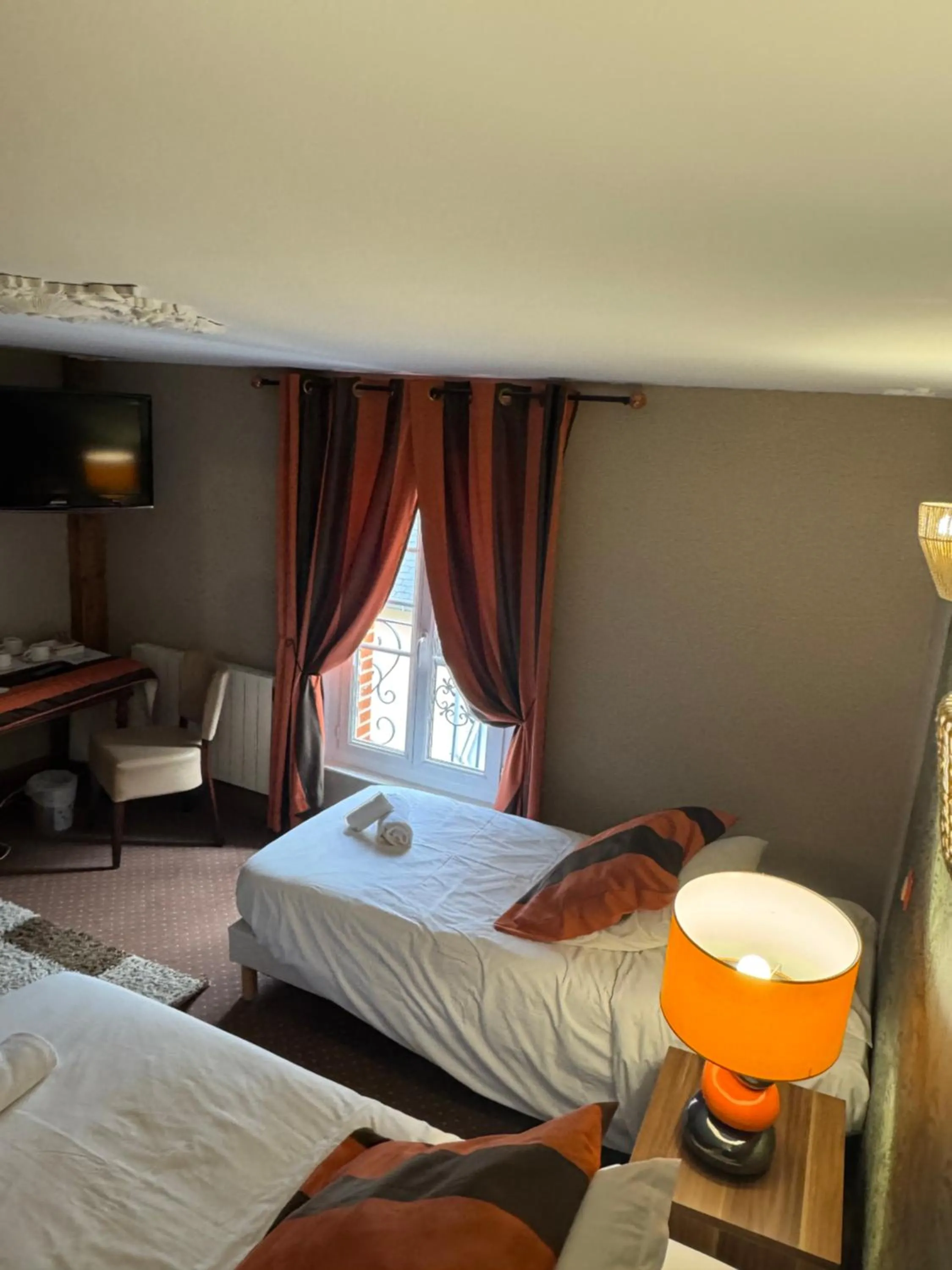 Bed in Hostellerie Normande