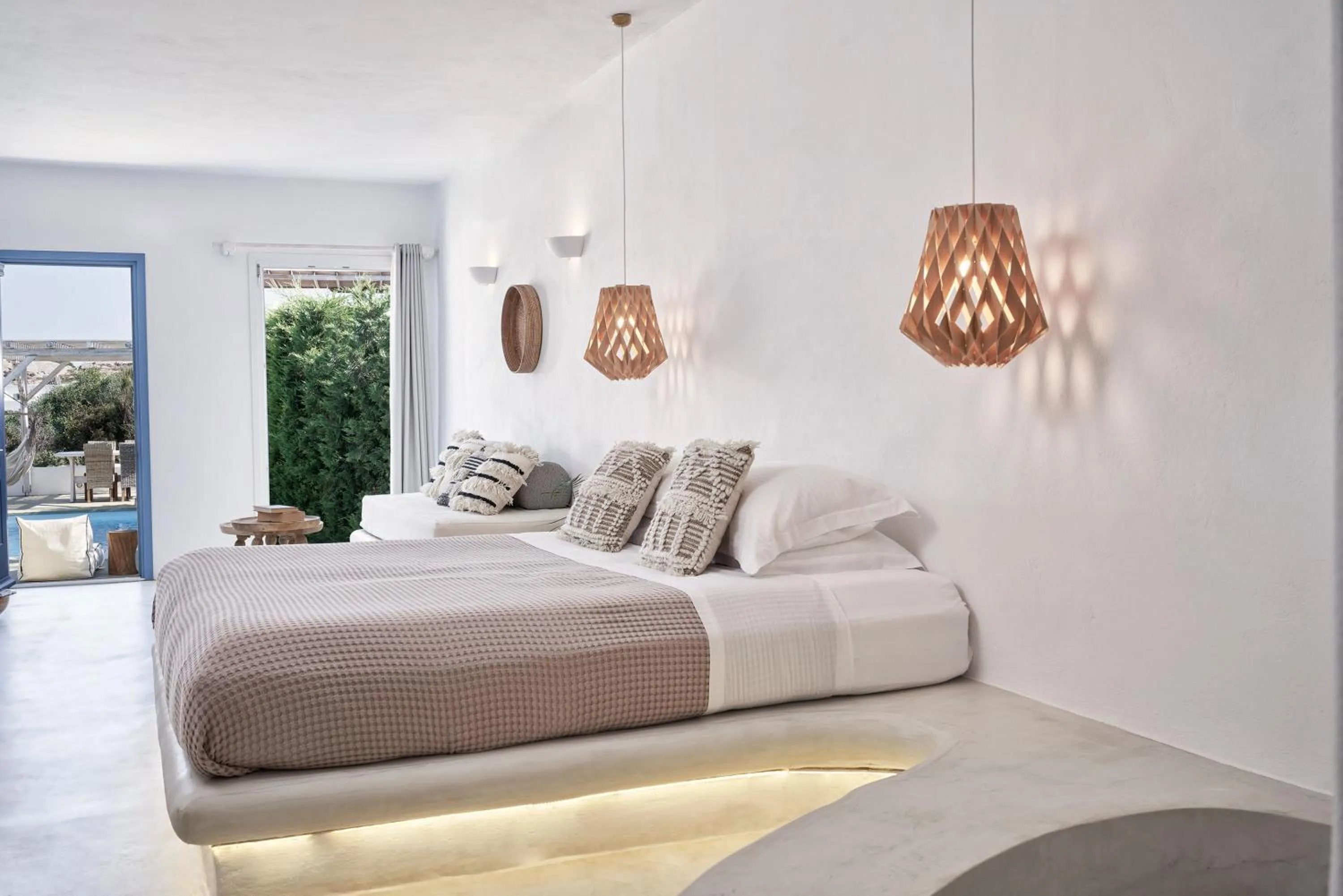 Bed in Naxian Utopia | Luxury Villas & Suites
