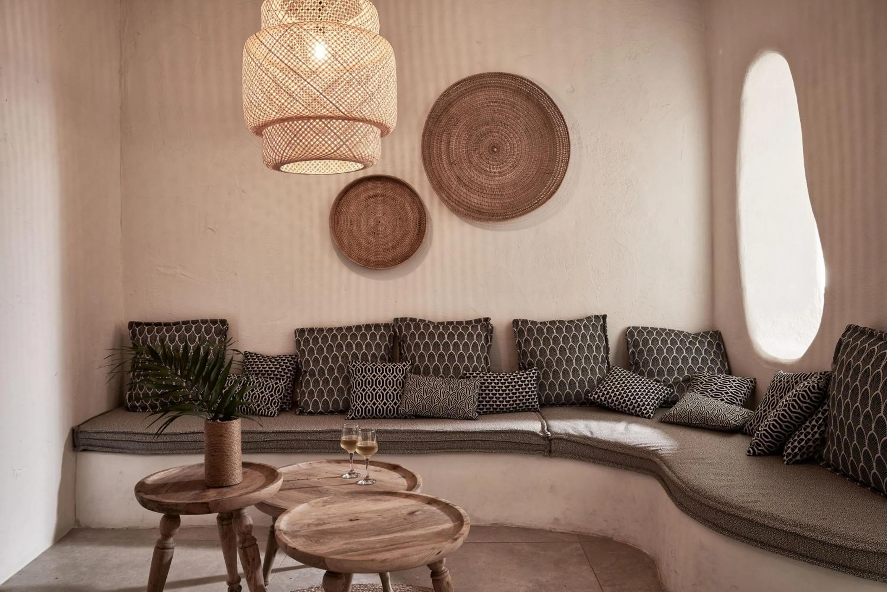 Communal lounge/ TV room in Naxian Utopia | Luxury Villas & Suites