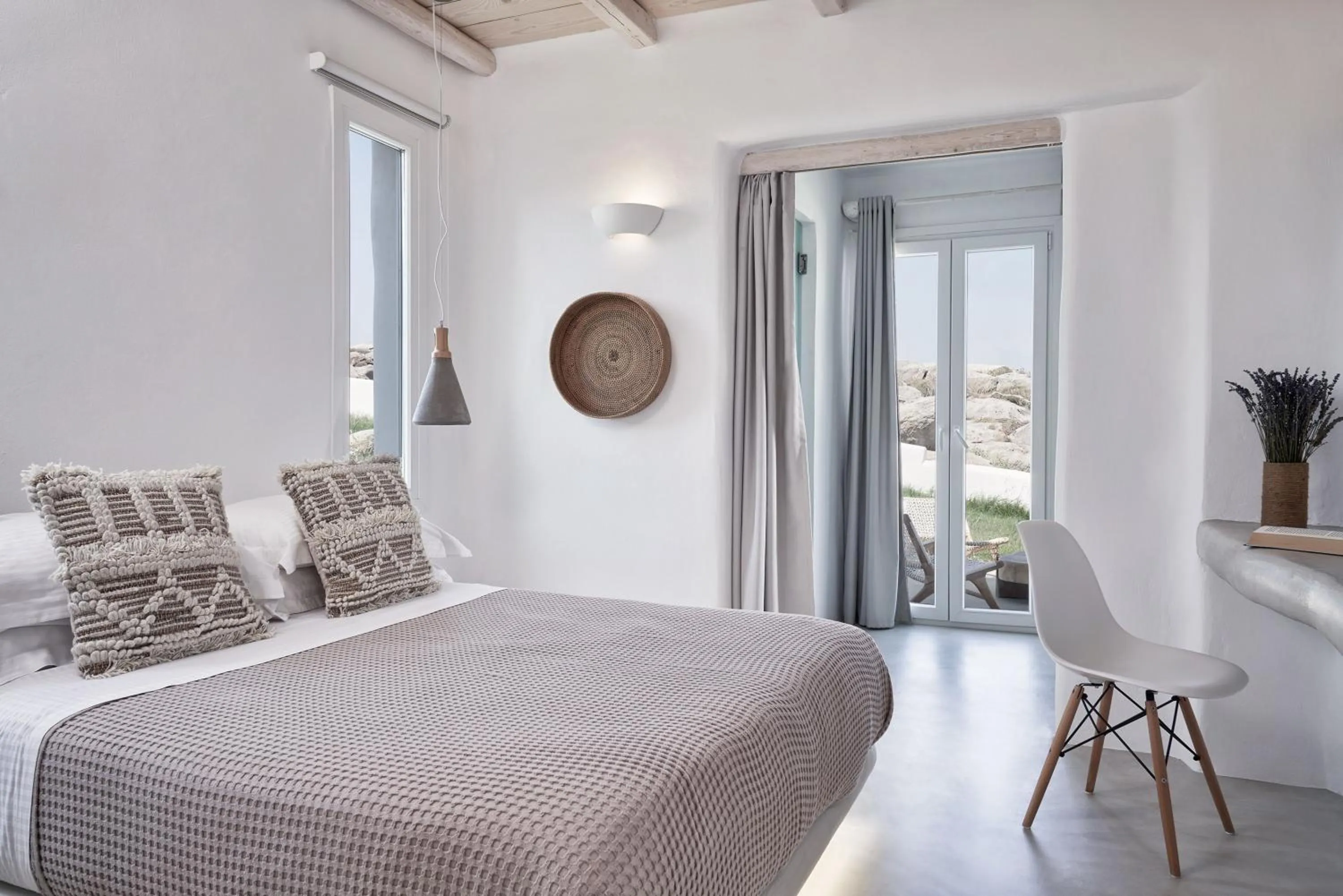 Bed in Naxian Utopia | Luxury Villas & Suites