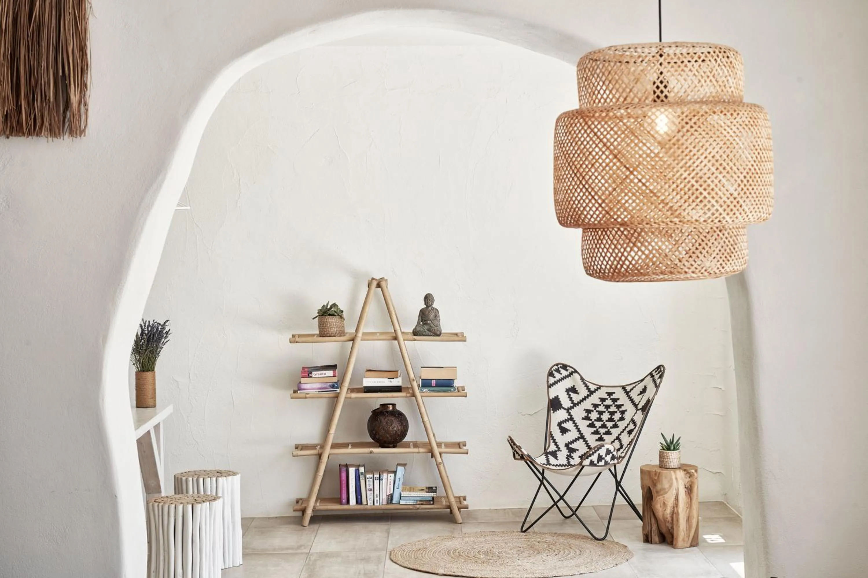 Library in Naxian Utopia | Luxury Villas & Suites