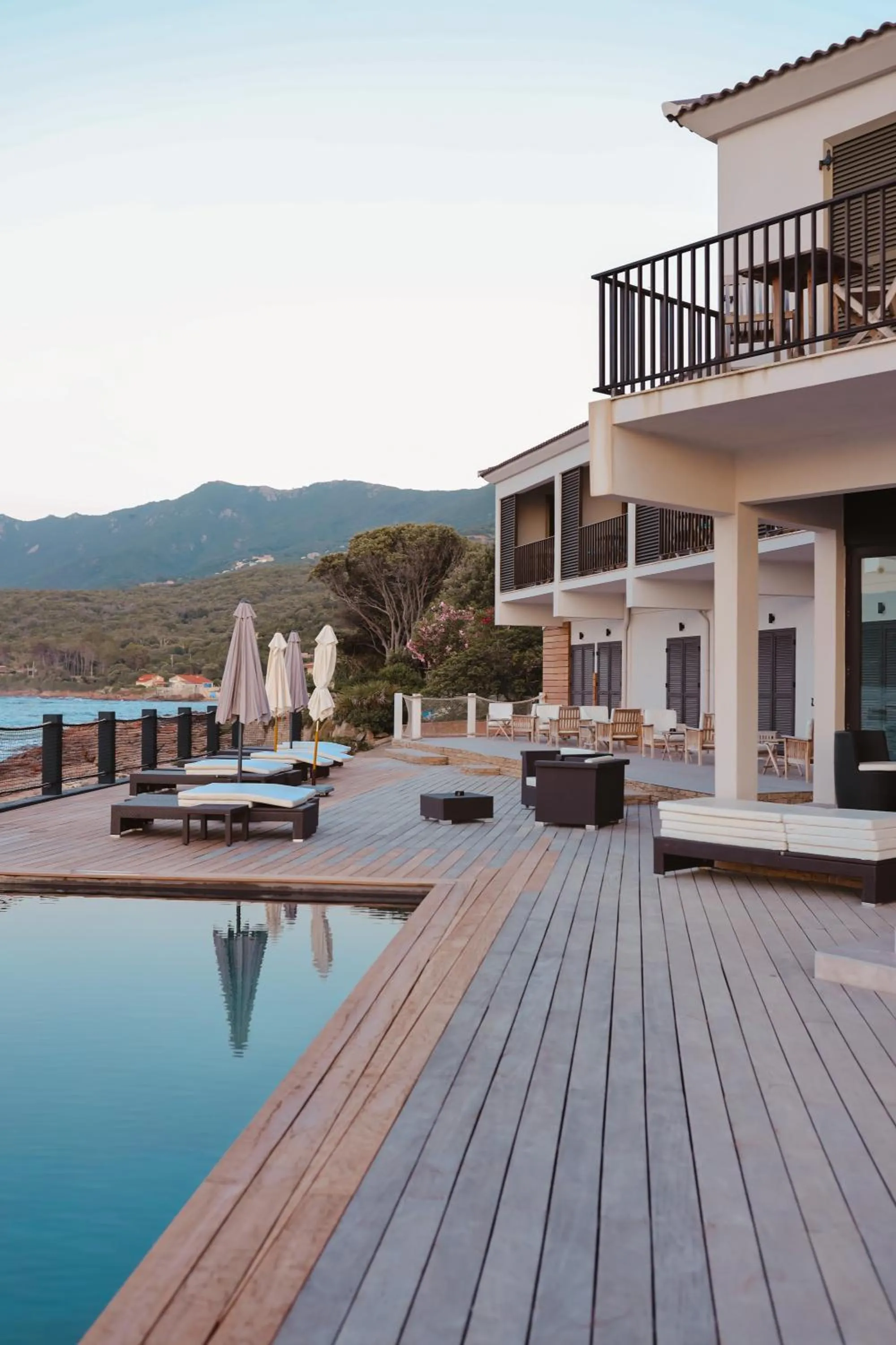 Patio in Hôtel Castel d'Orcino