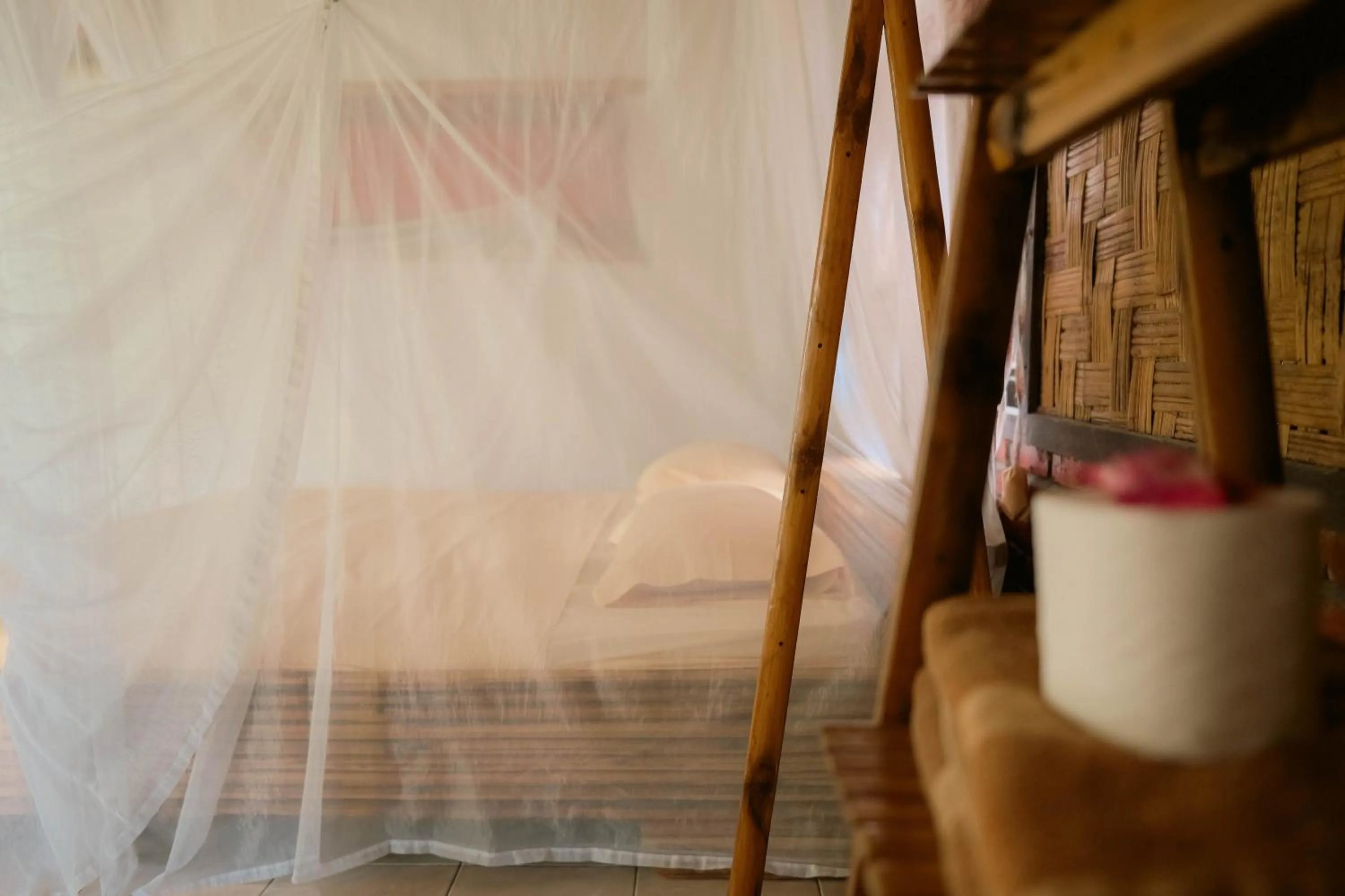 Bed in Ecolodge Bukit Lawang