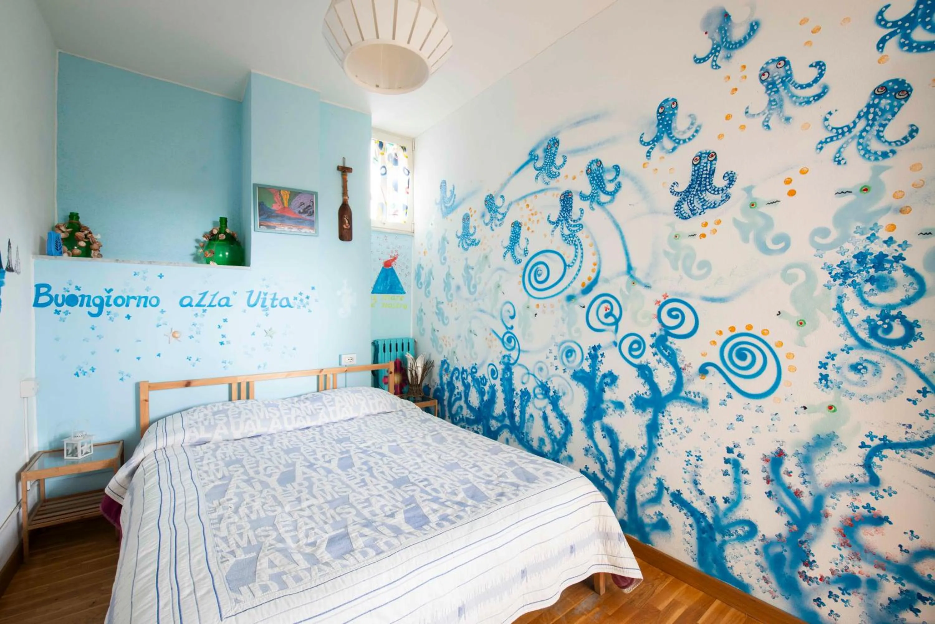 Bedroom, Bed in Eco hostel floreale