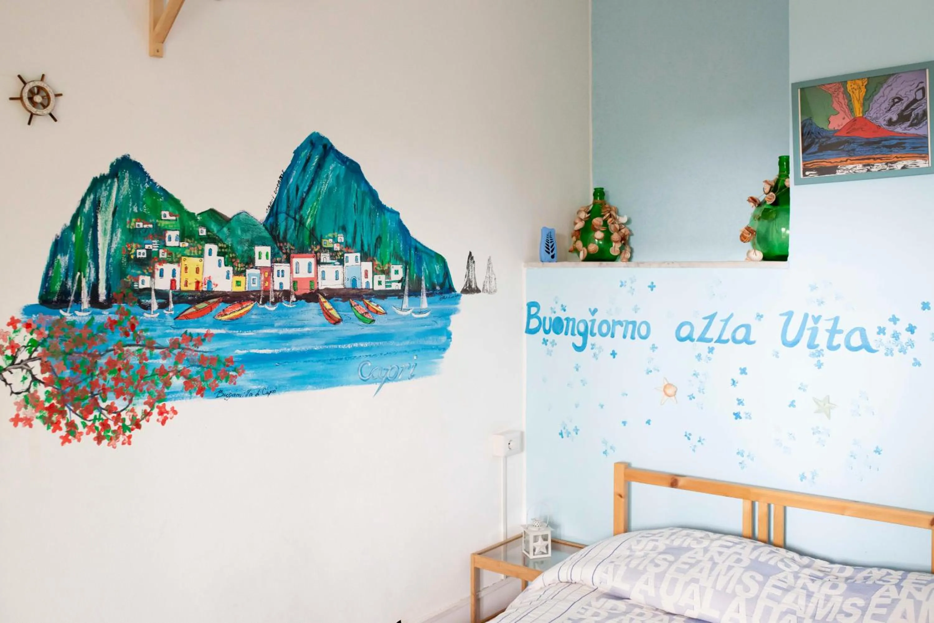 Bedroom, Bed in Eco hostel floreale