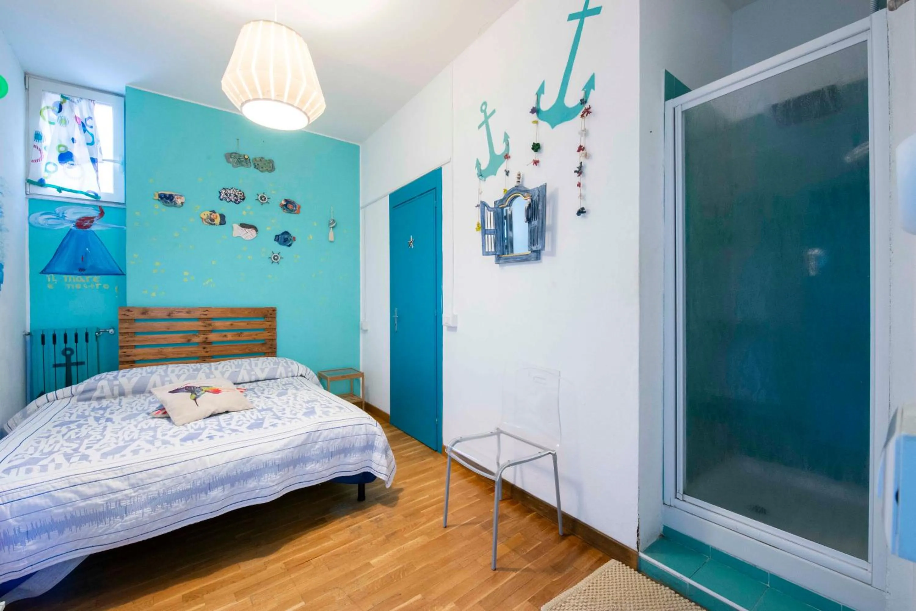 Bedroom, Bed in Eco hostel floreale