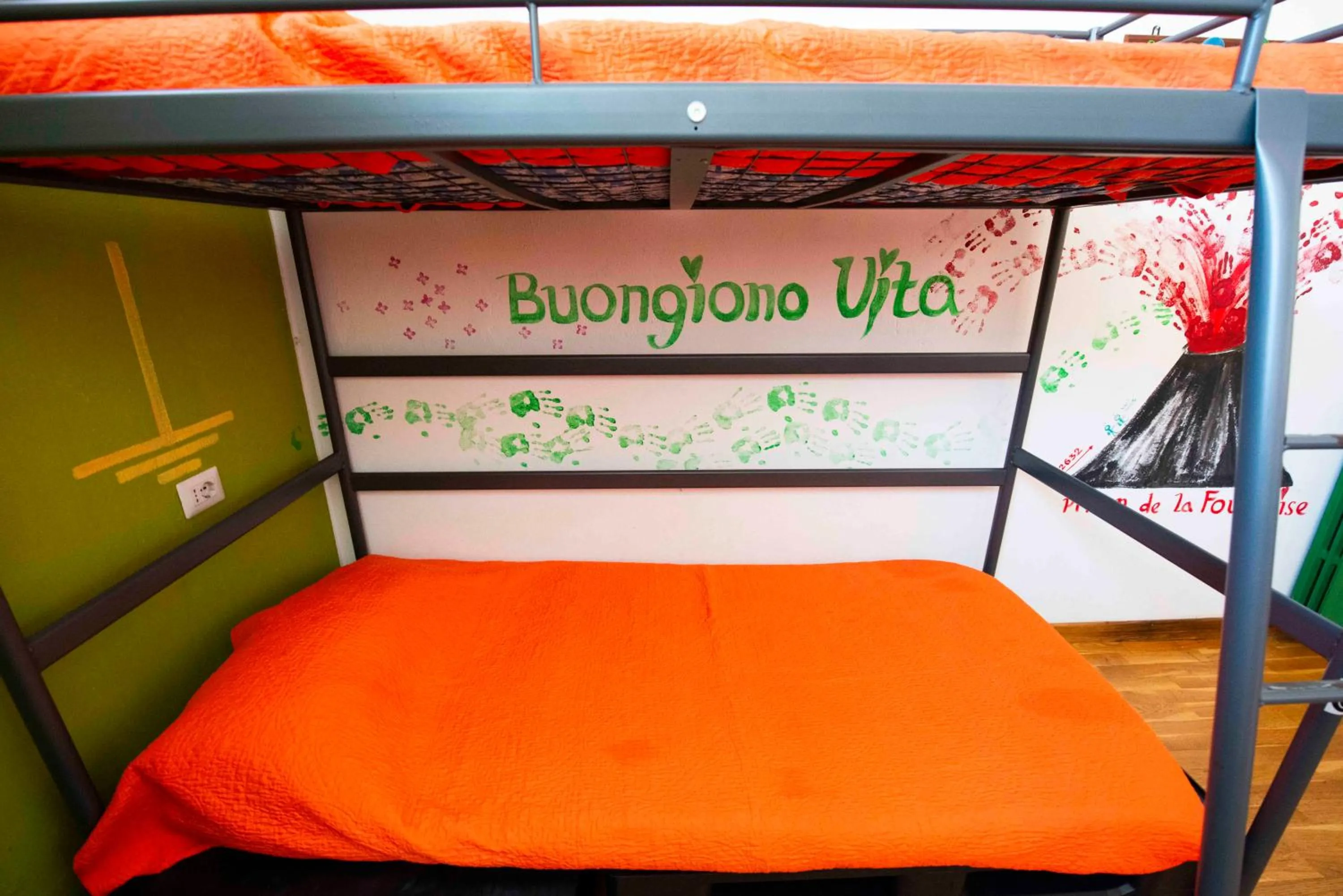 Bedroom, Bed in Eco hostel floreale