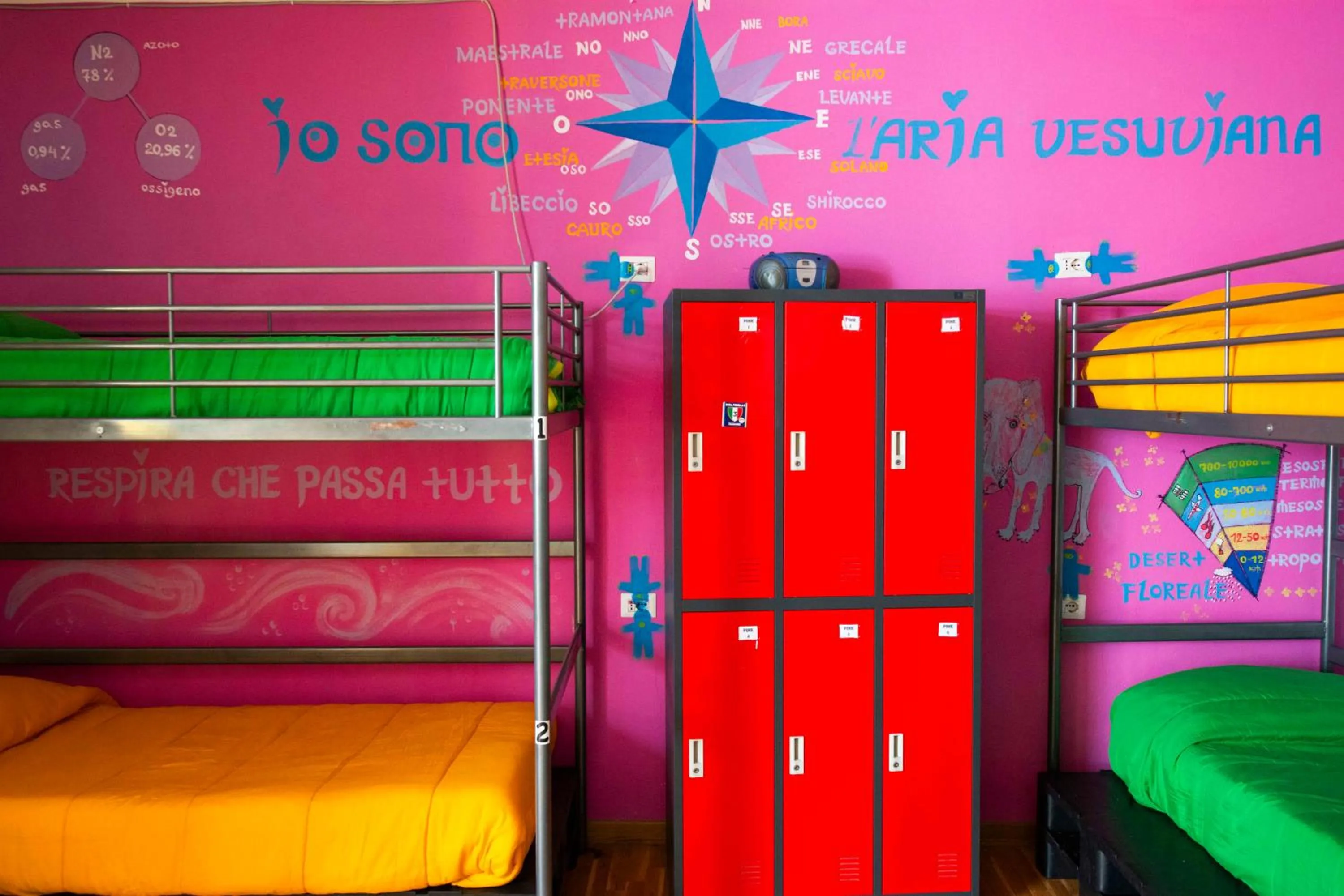 Bedroom, Bed in Eco hostel floreale