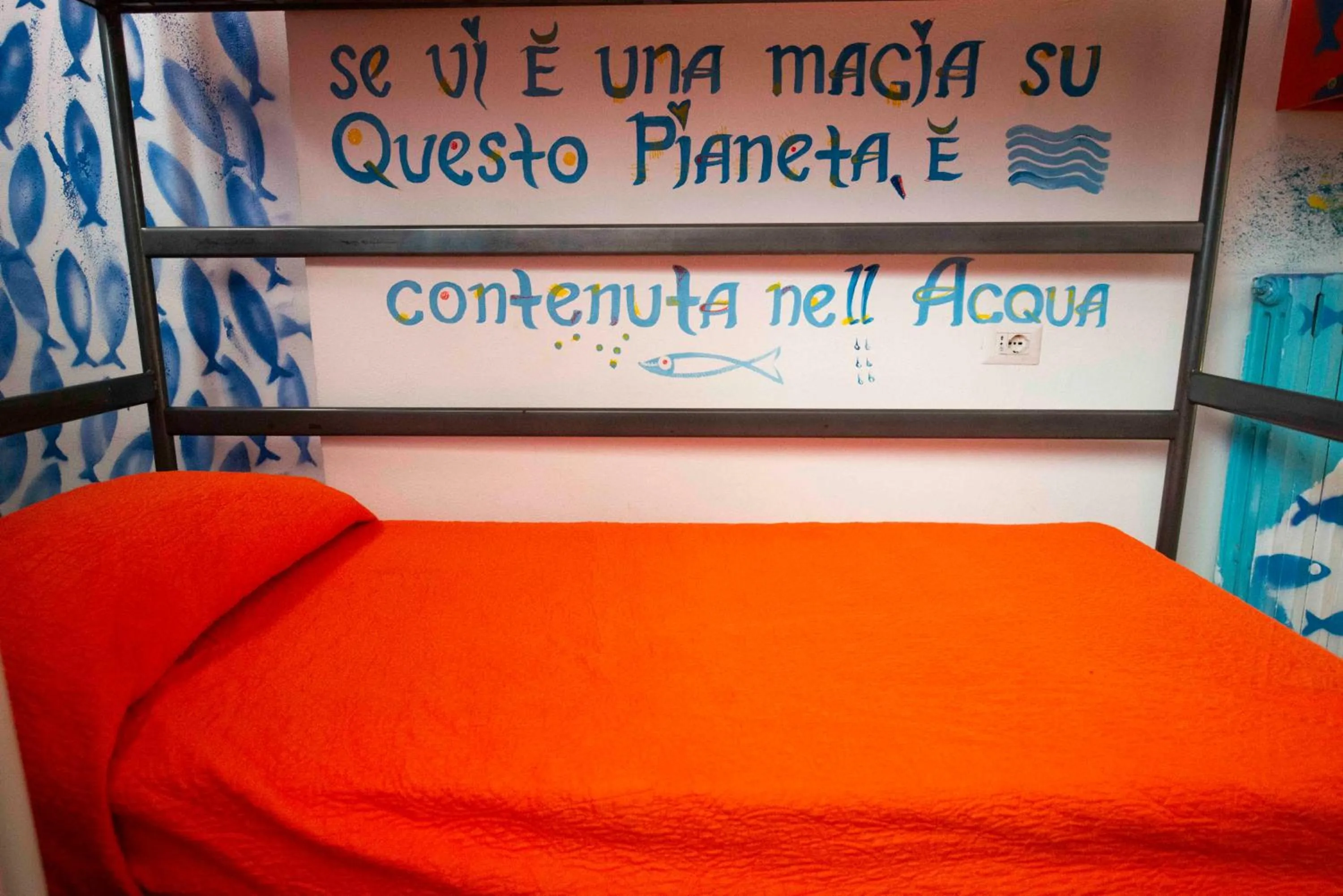 Bedroom, Bed in Eco hostel floreale