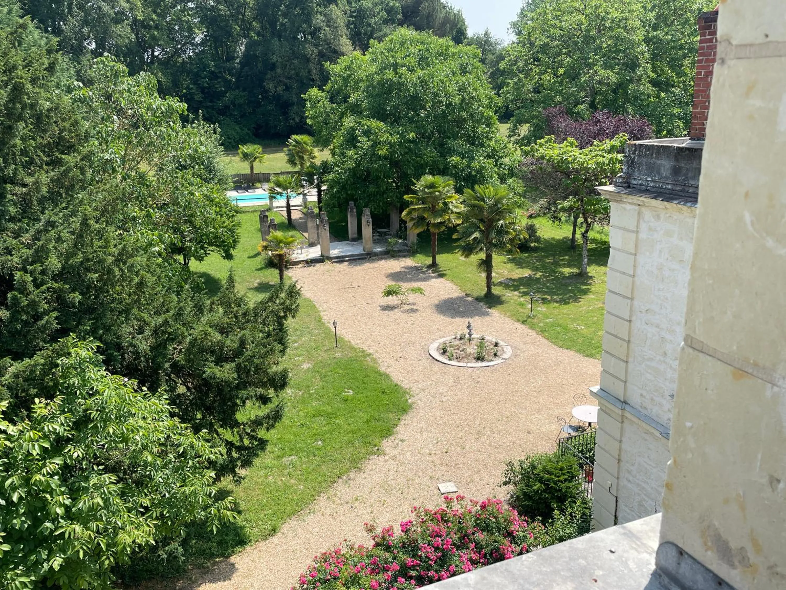 Garden view in Château De La Coutancière