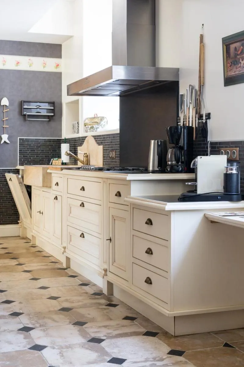 Communal kitchen in Domaine de Brou