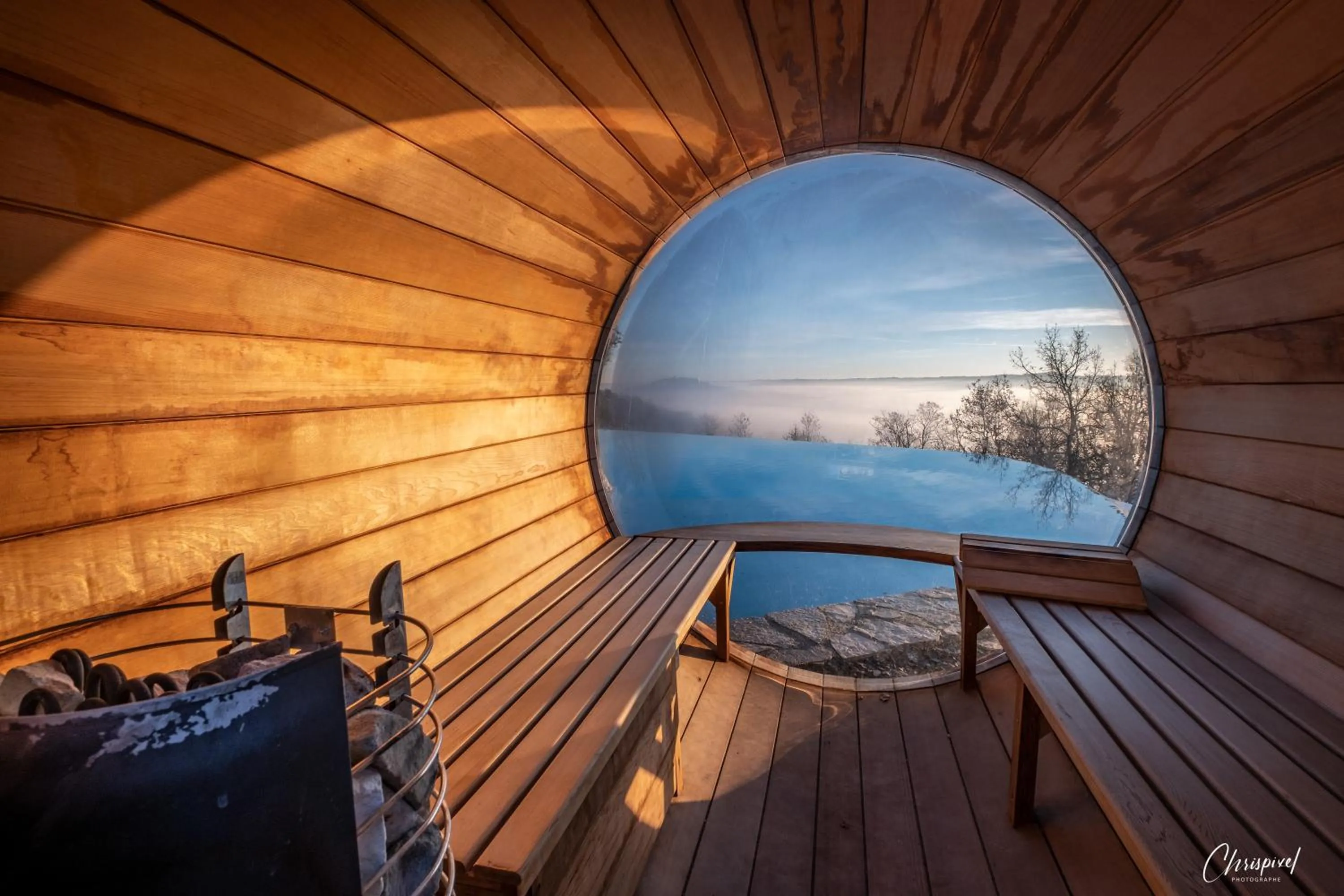 Sauna in Le Belvédère Hotel et Bien être