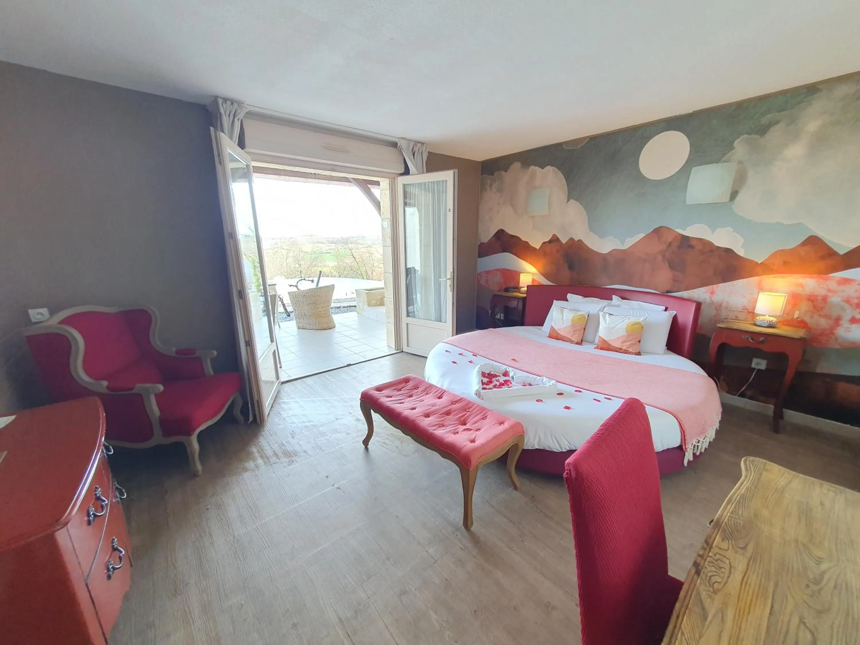 Bed in Le Belvédère Hotel et Bien être