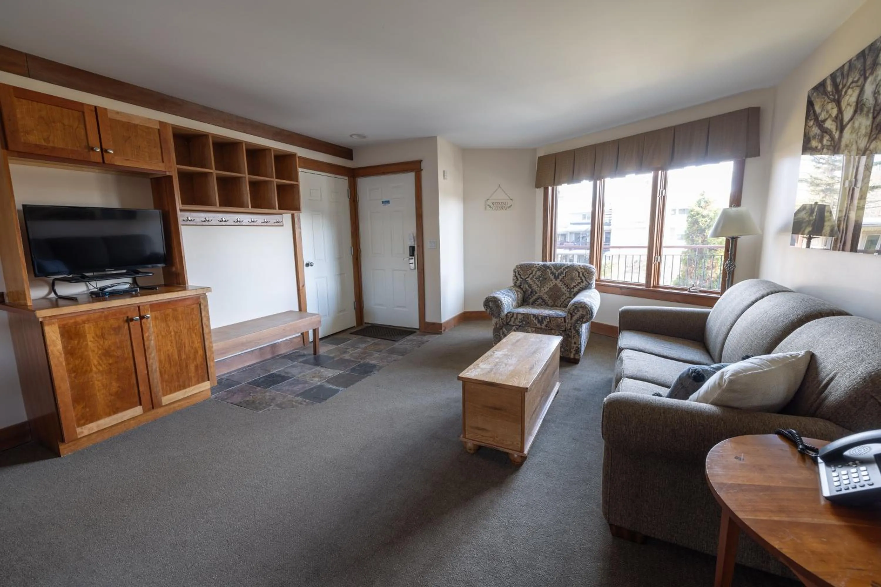 Living room in Winwood Condominiums by Windham Mountain Club