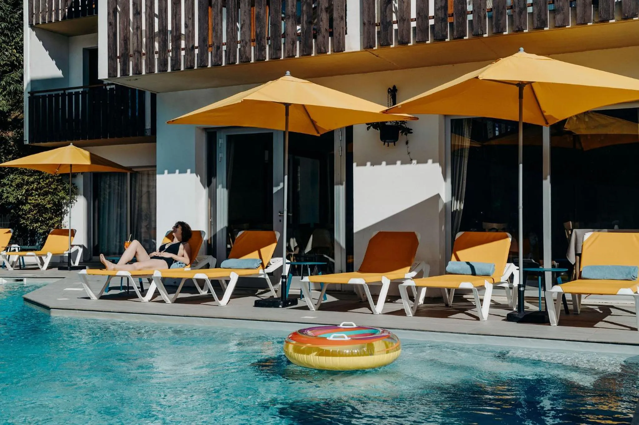 Pool view in Hôtel Le Christania