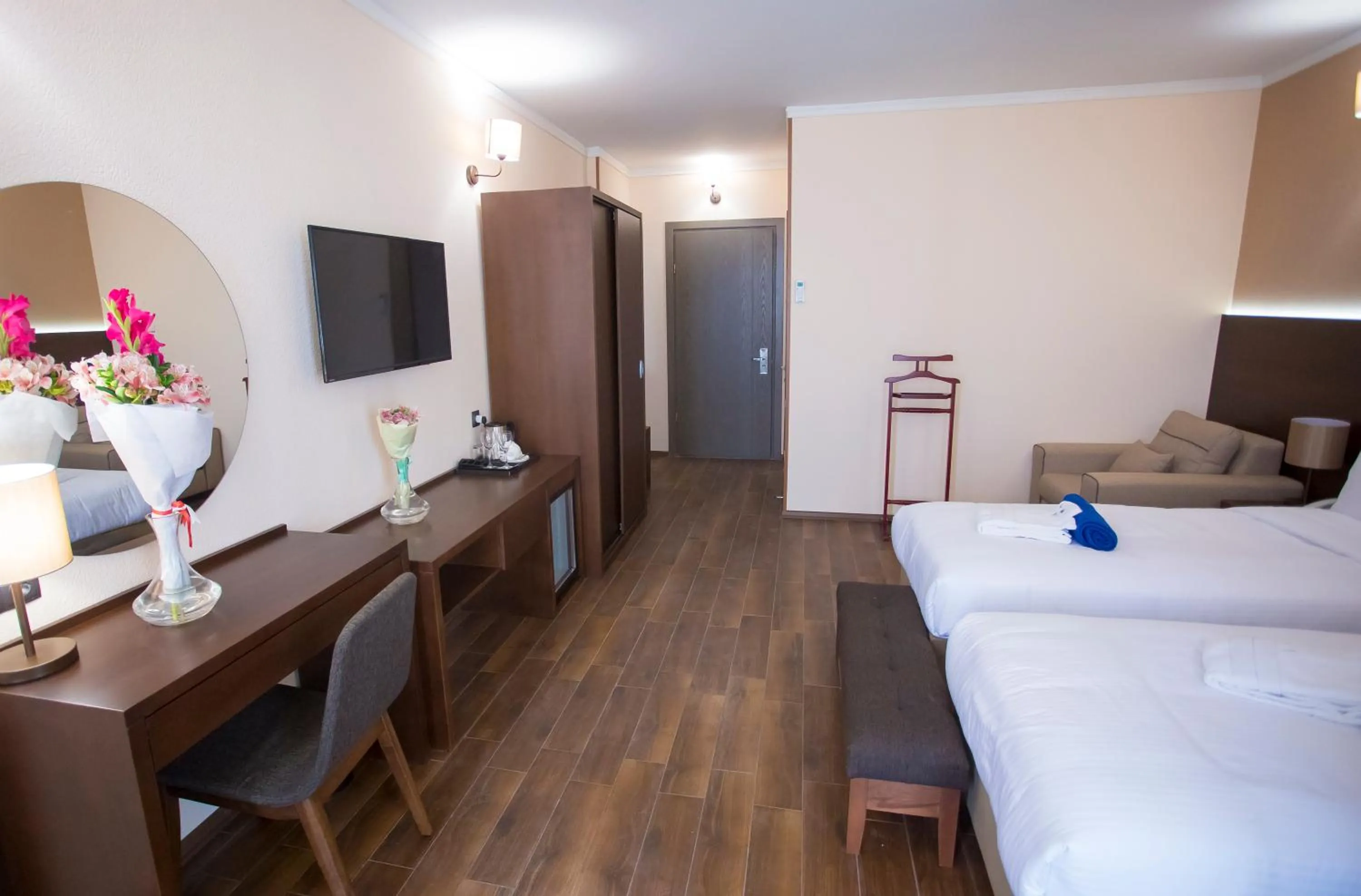 Bed in Hotel Corner Inn