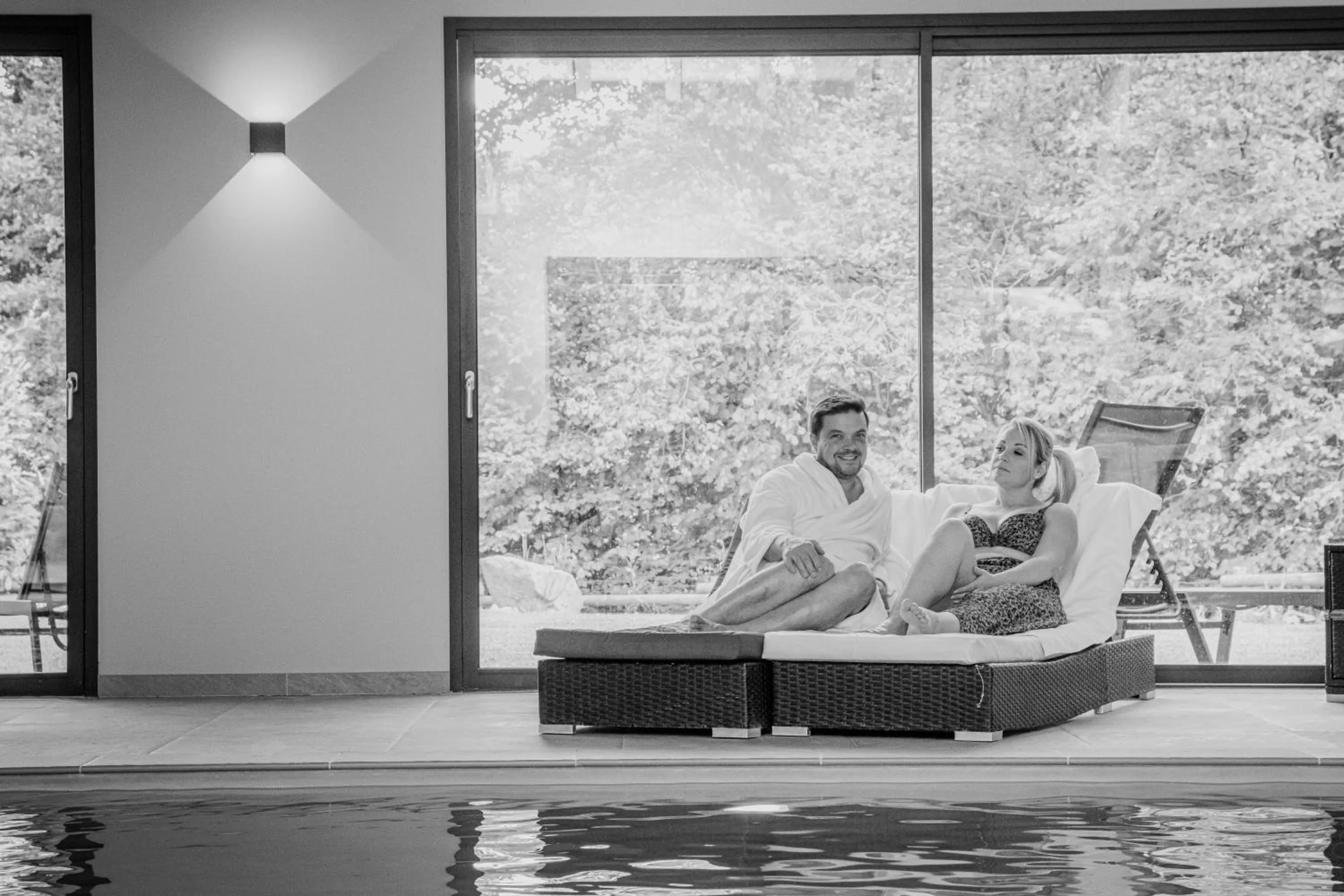 Swimming pool in Hôtel Restaurant Le Régal