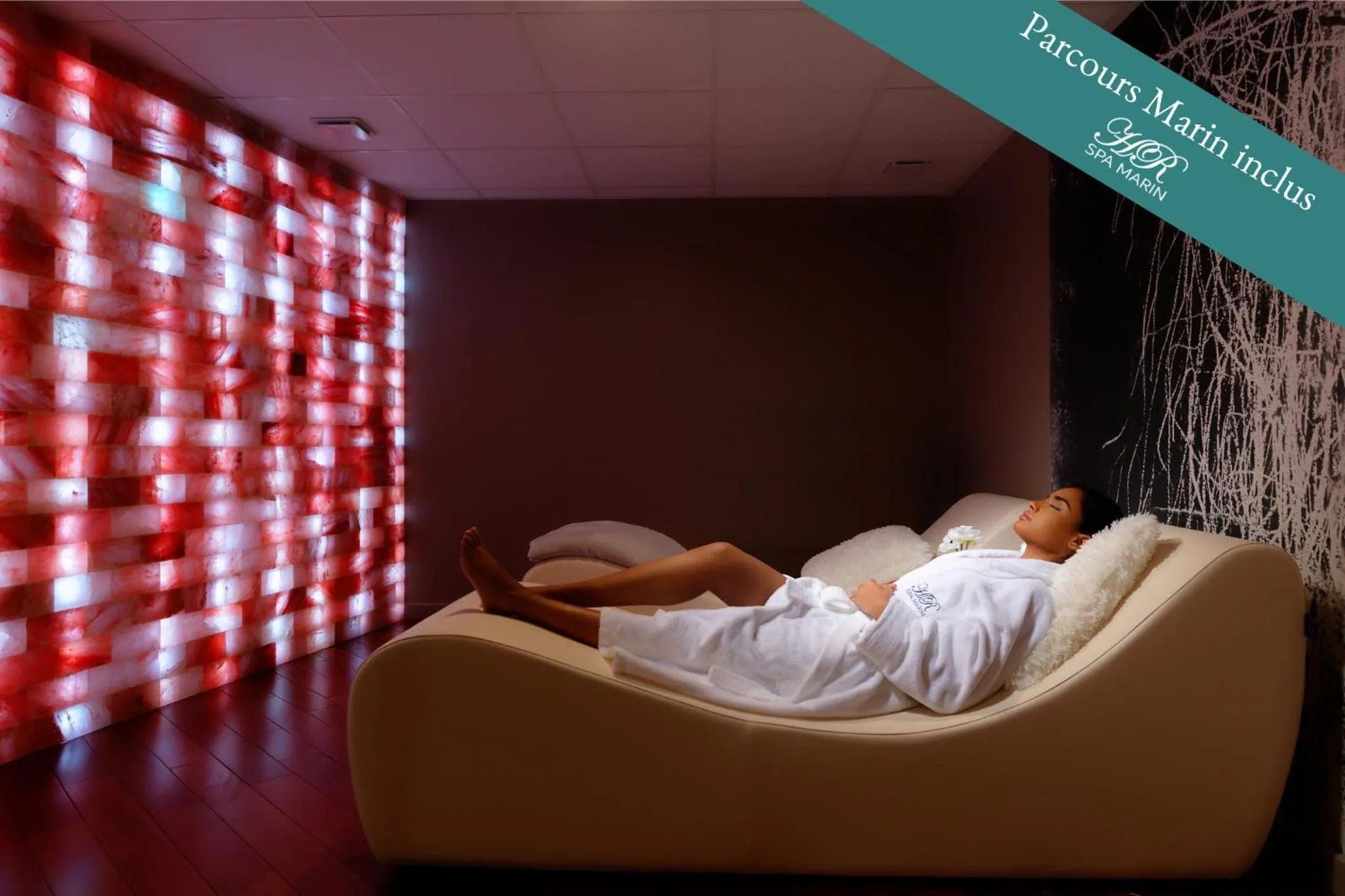 Spa and wellness centre/facilities, Bed in HR Hôtel-Restaurant & Spa Marin
