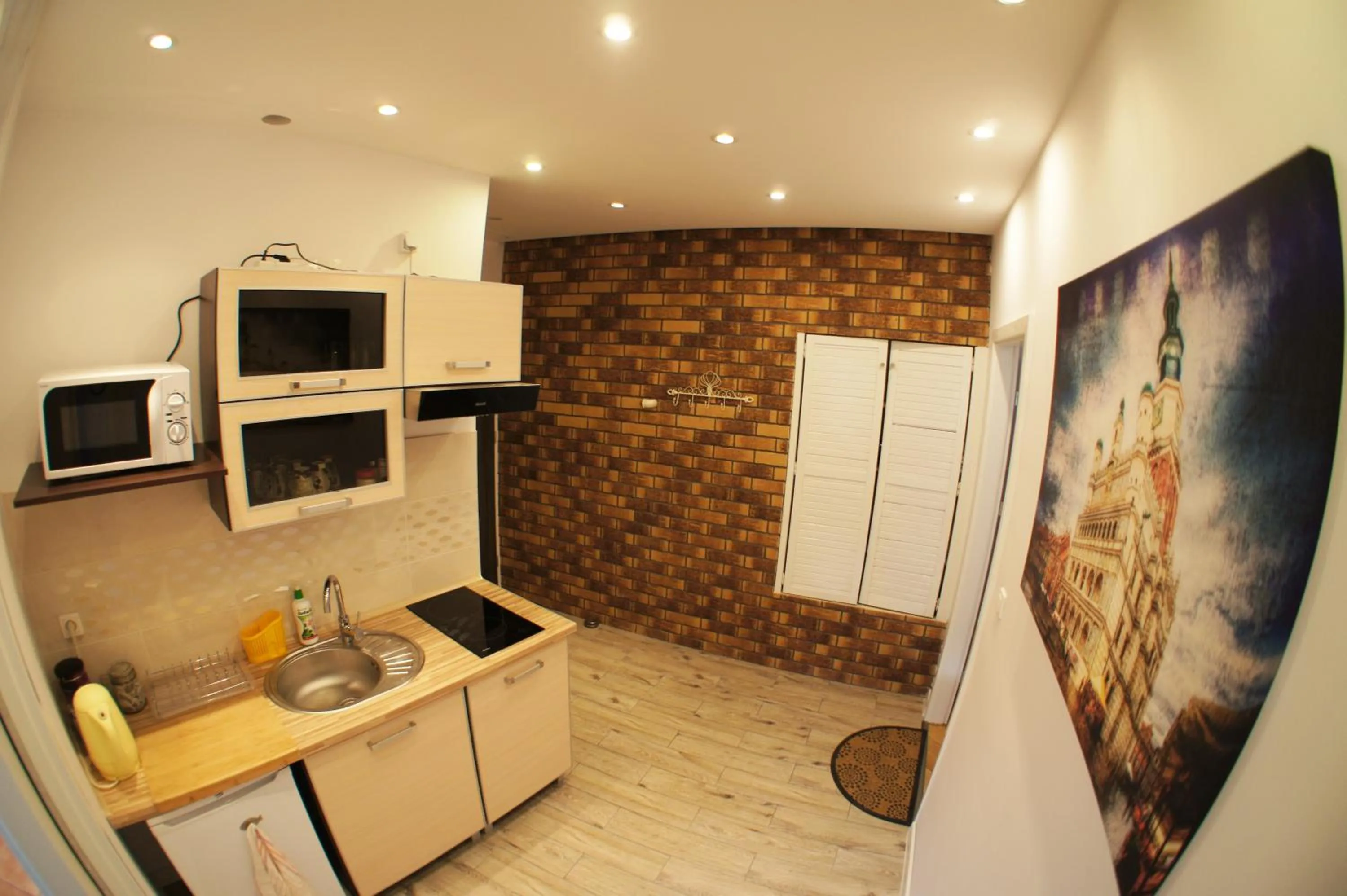 Communal kitchen in Apartament Poznań Jeżyce