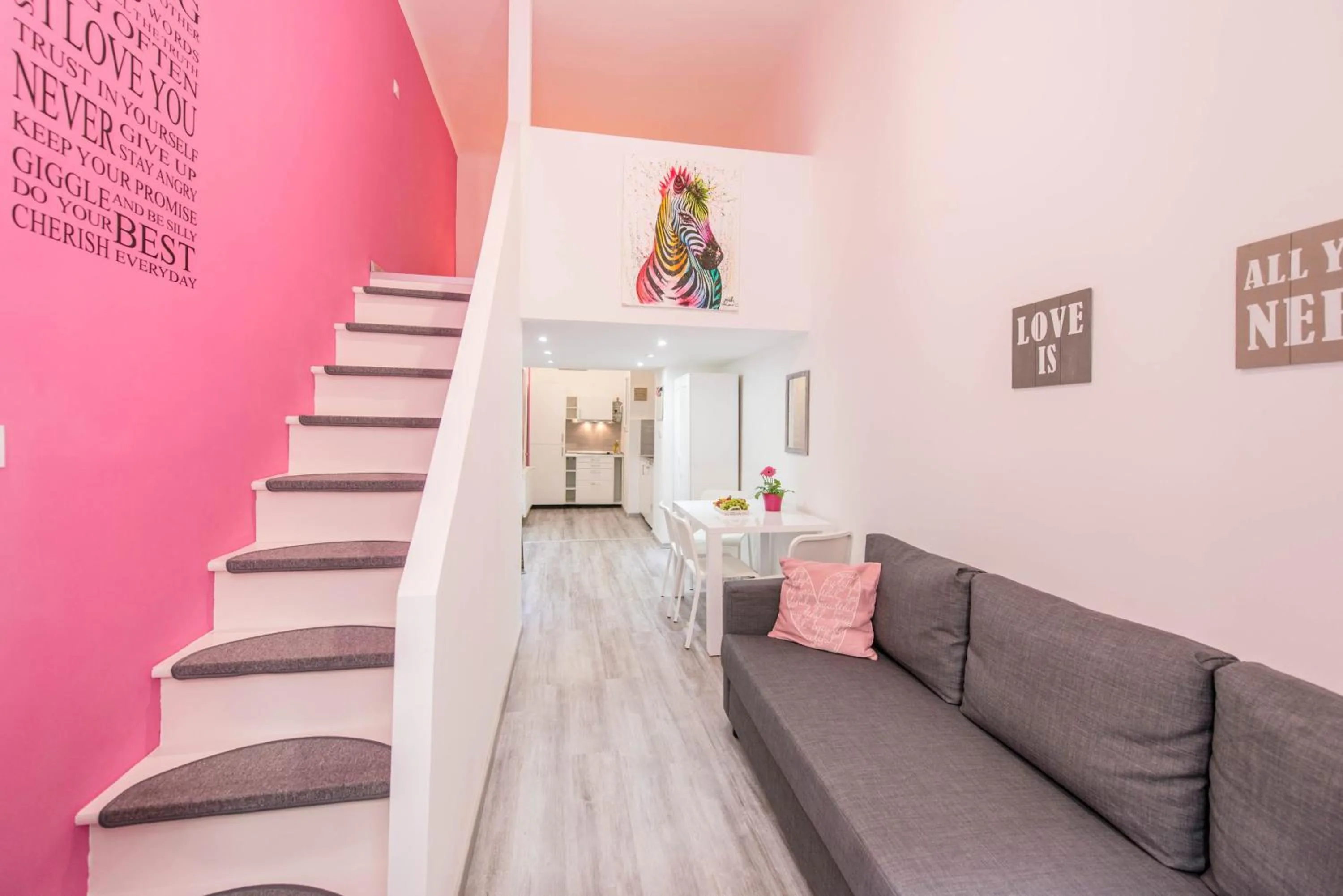 Living room in happy home POP