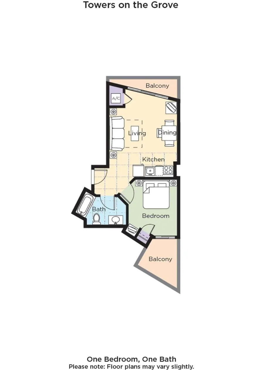 Photo of the whole room in Club Wyndham Towers on the Grove