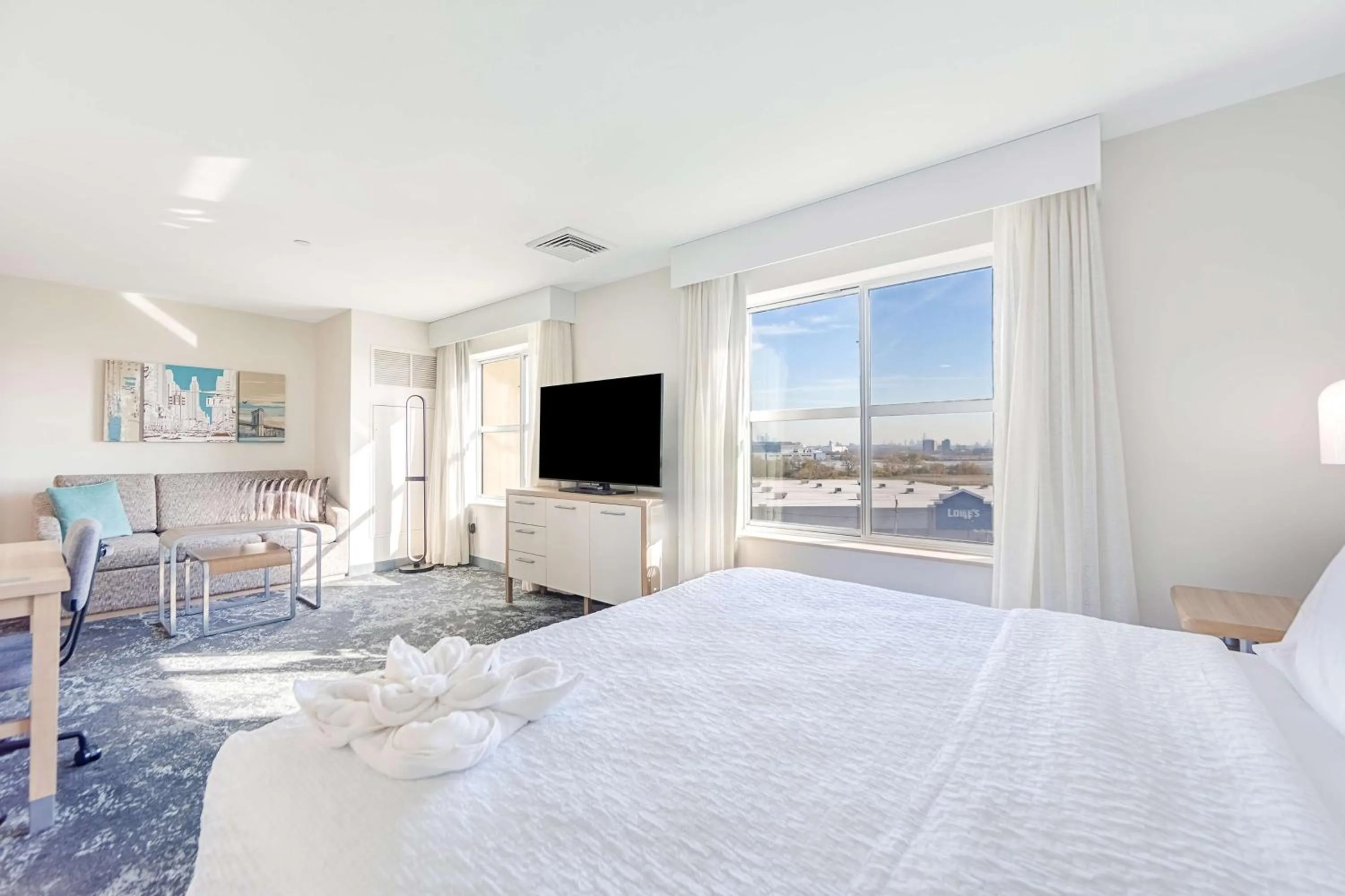 Bed in Homewood Suites by Hilton East Rutherford - Meadowlands, NJ