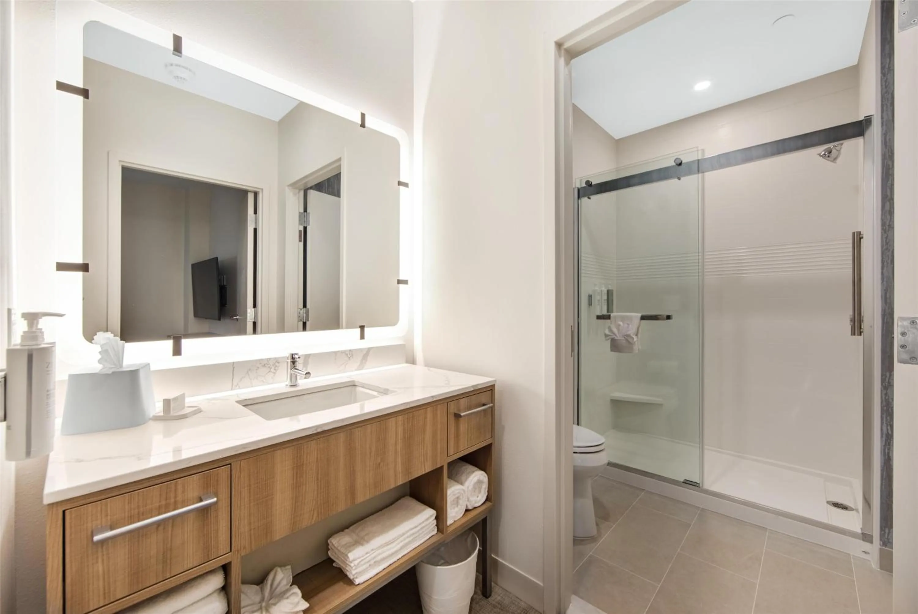 Bathroom in Homewood Suites by Hilton East Rutherford - Meadowlands, NJ