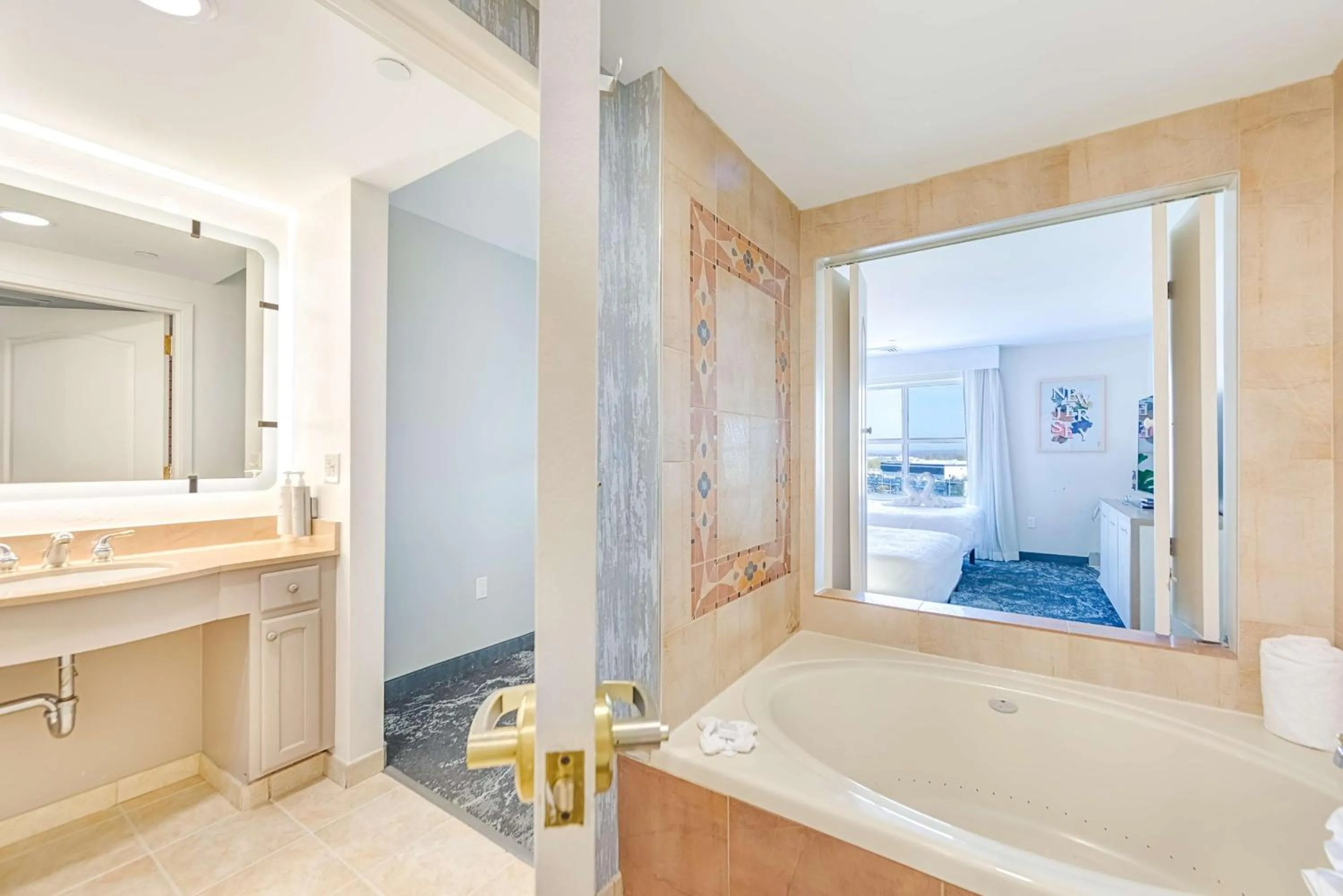 Bathroom in Homewood Suites by Hilton East Rutherford - Meadowlands, NJ