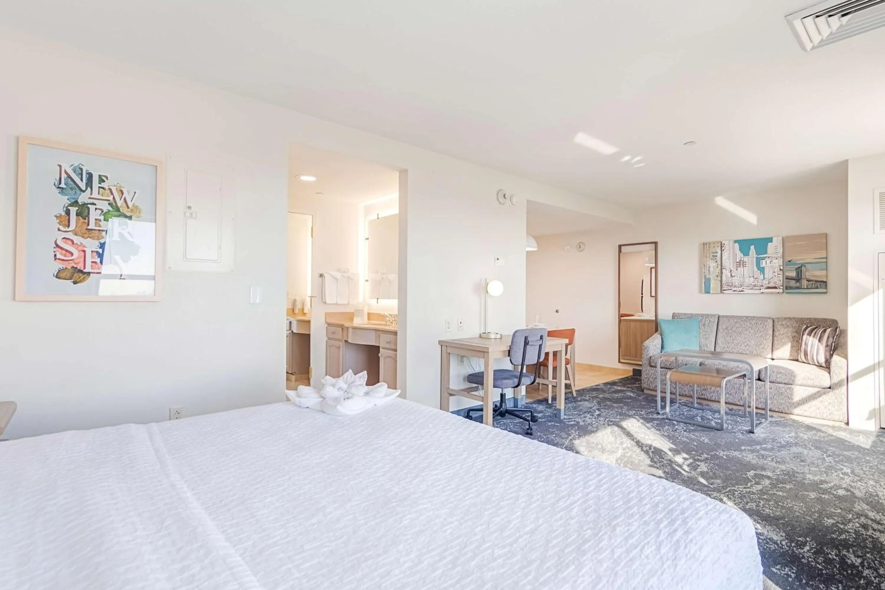 Bed in Homewood Suites by Hilton East Rutherford - Meadowlands, NJ