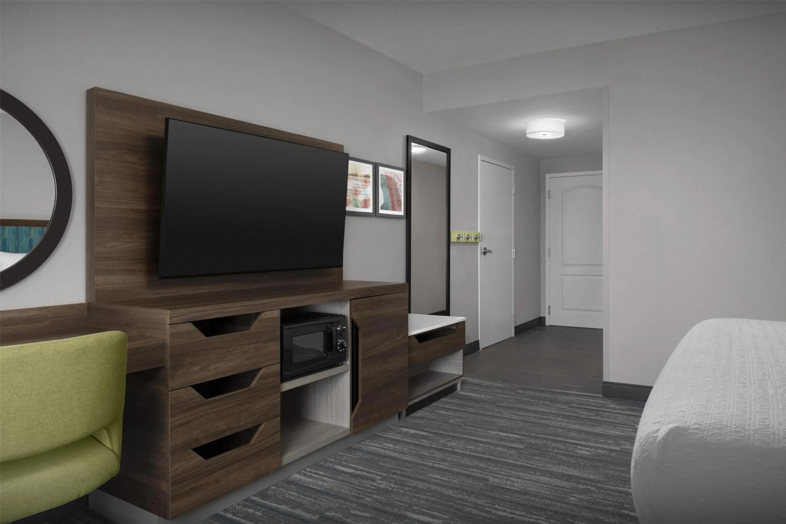 TV and multimedia, Bed in Hampton Inn & Suites Jacksonville South - Bartram Park