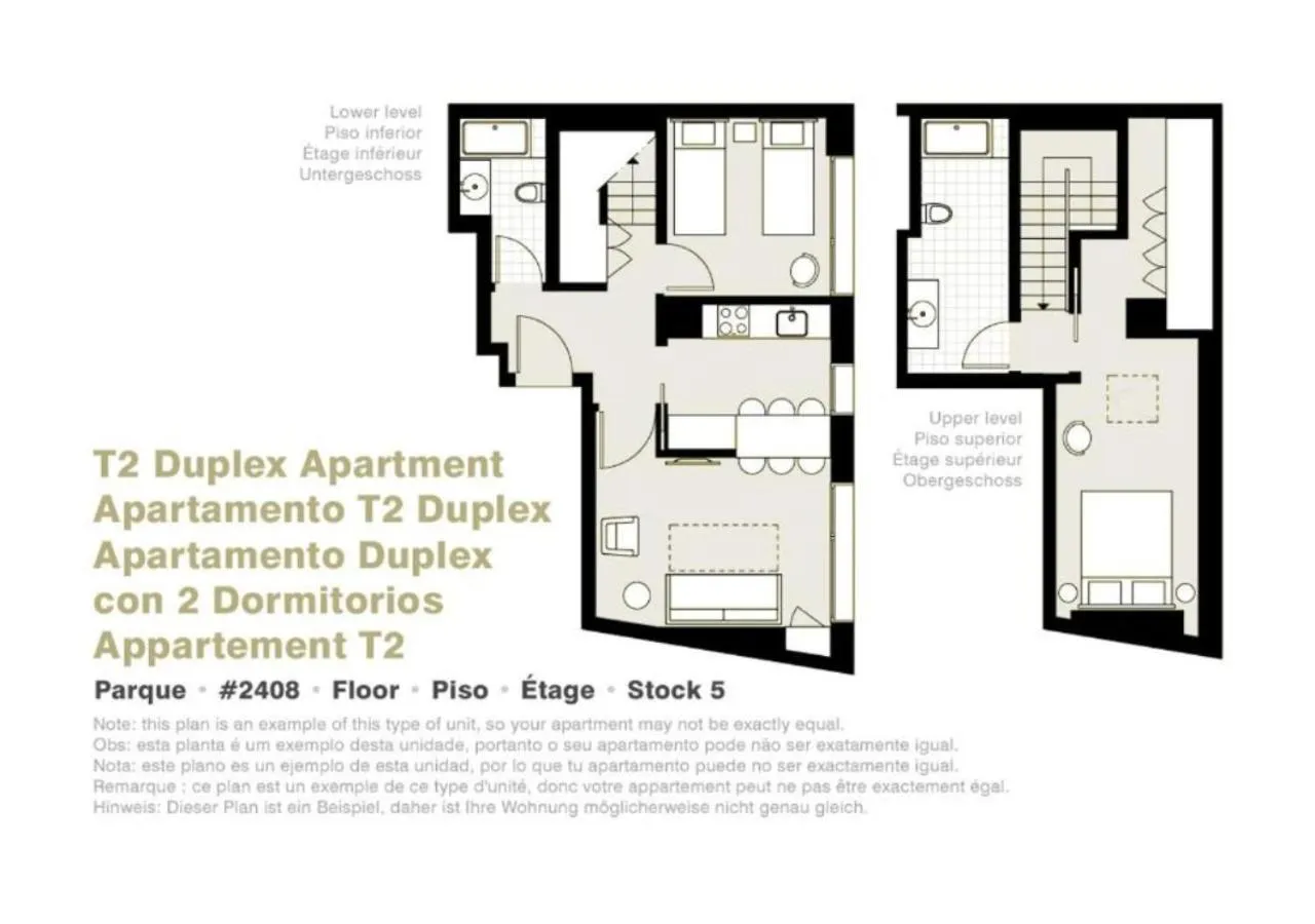 Floor plan in Lisbon Serviced Apartments - Parque