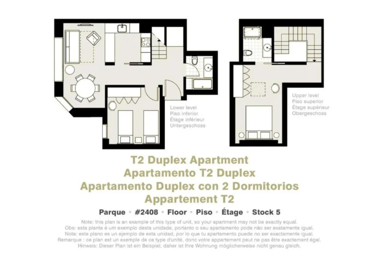 Floor plan in Lisbon Serviced Apartments - Parque