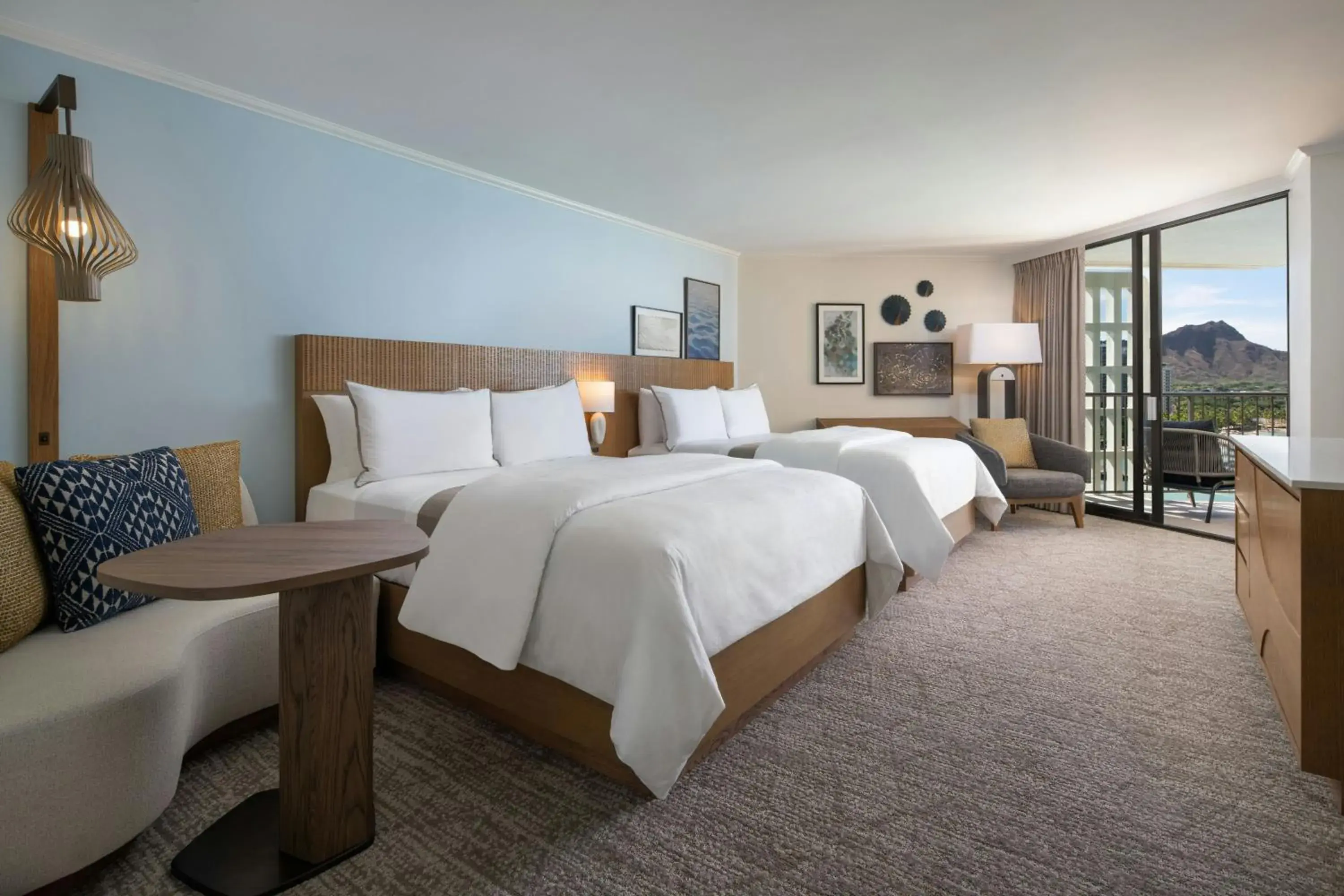 Newly Renovated Tower Premier Ocean View, Larger Guest room, 2 Double in Moana Surfrider, A Westin Resort & Spa, Waikiki Beach Newly Renovated Tower Premier Ocean View, Larger Guest room, 2 Double in Moana Surfrider, A Westin Resort & Spa, Waikiki Beach