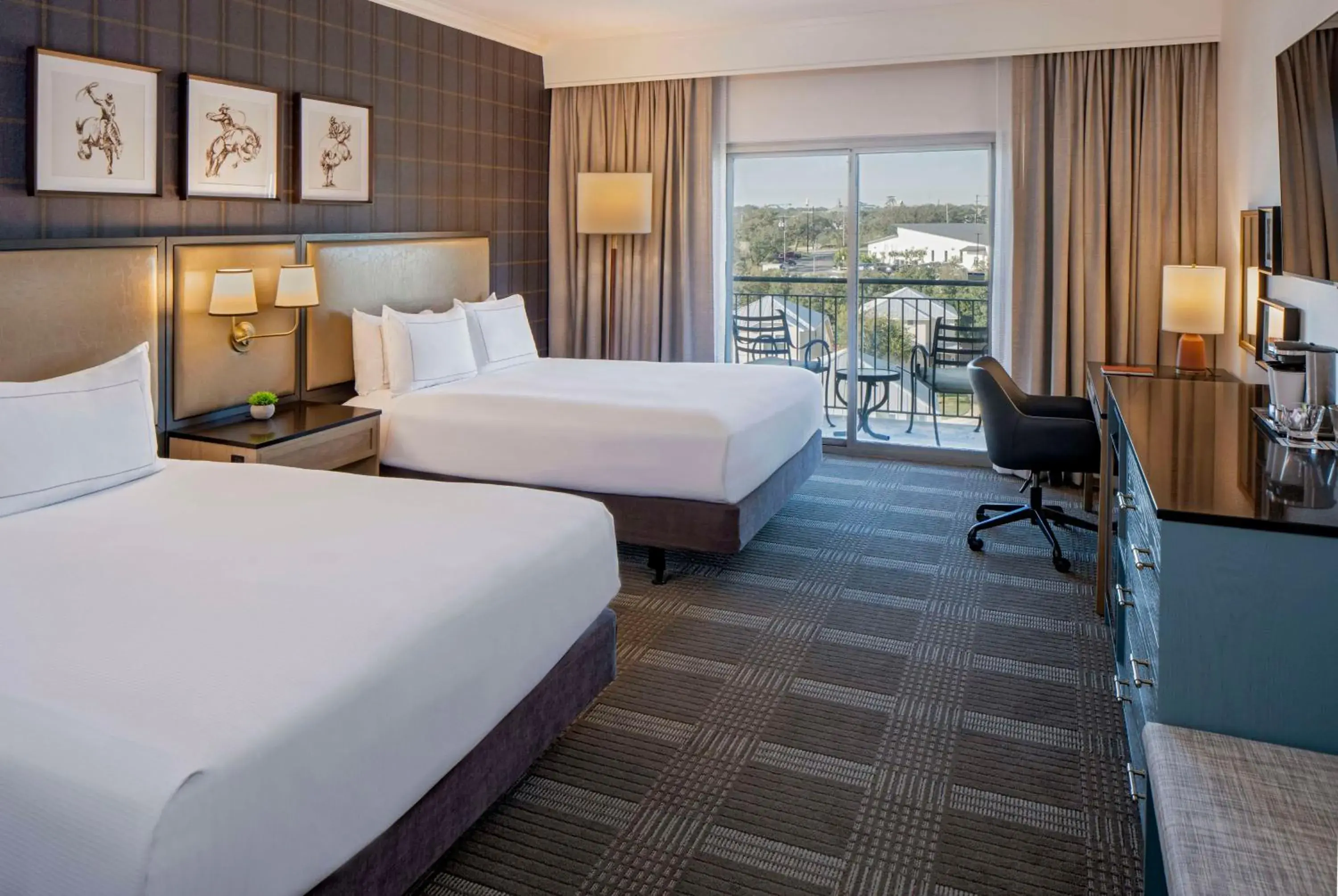 Queen Room with Two Queen Beds and Balcony in Hilton San Antonio Hill Country Queen Room with Two Queen Beds and Balcony in Hilton San Antonio Hill Country