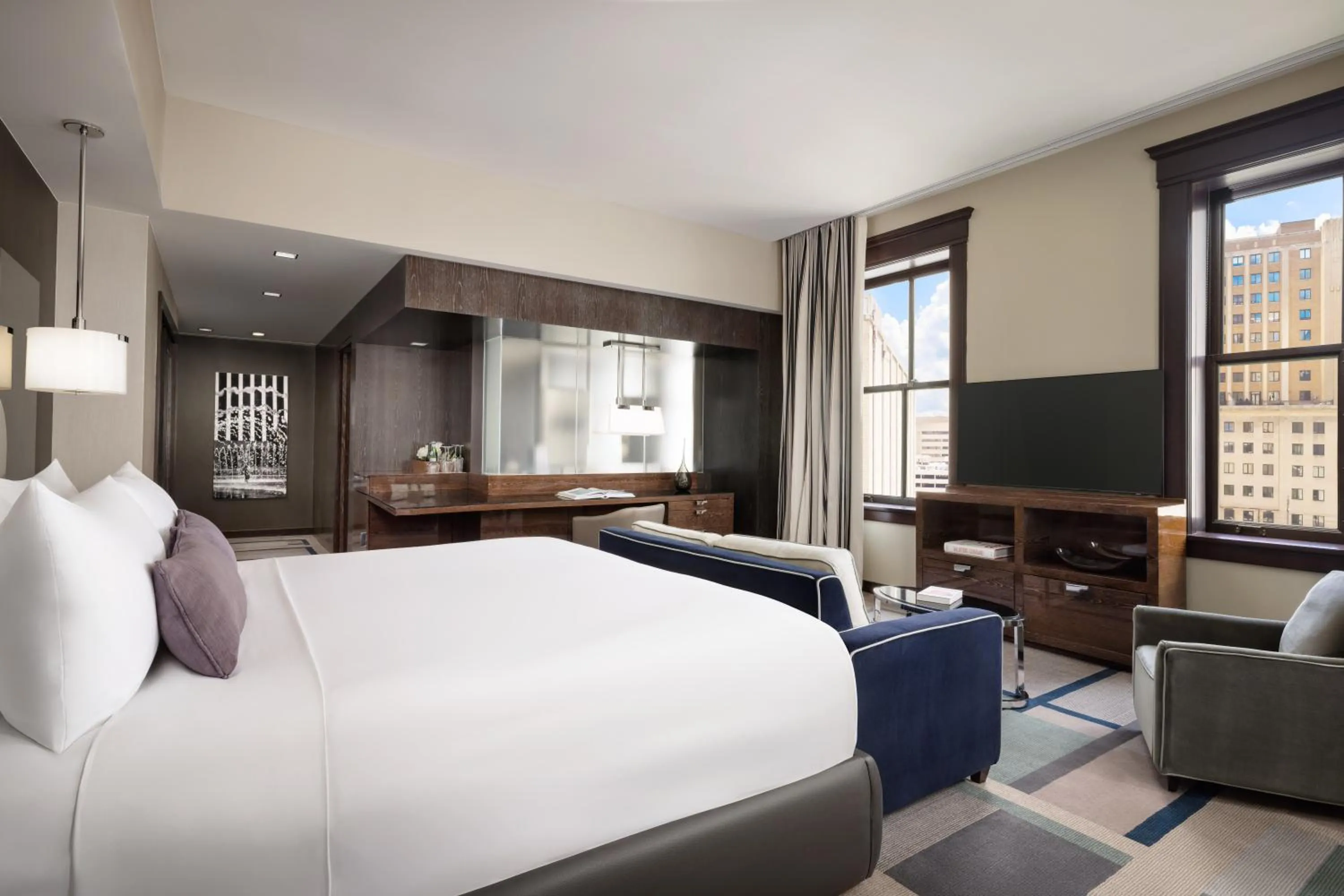 Bed in The Joule Dallas