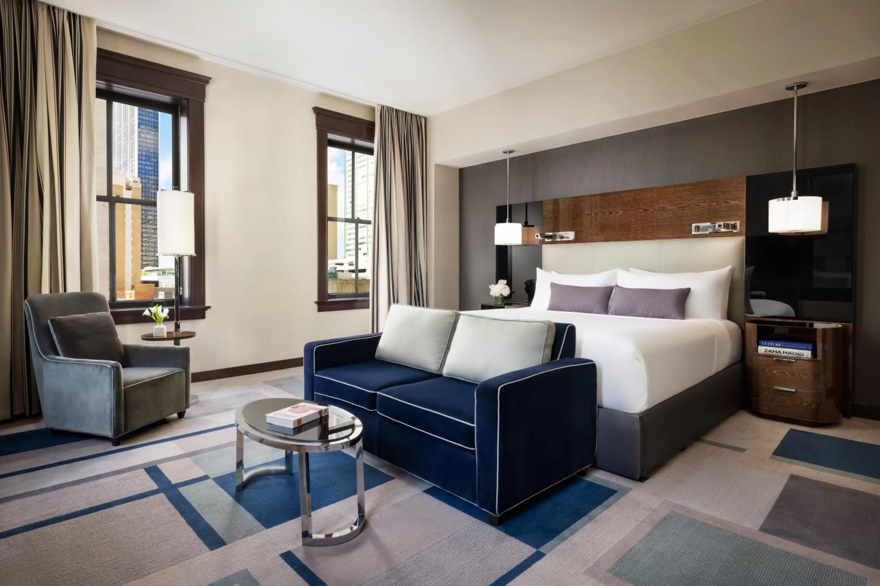 Bed in The Joule Dallas