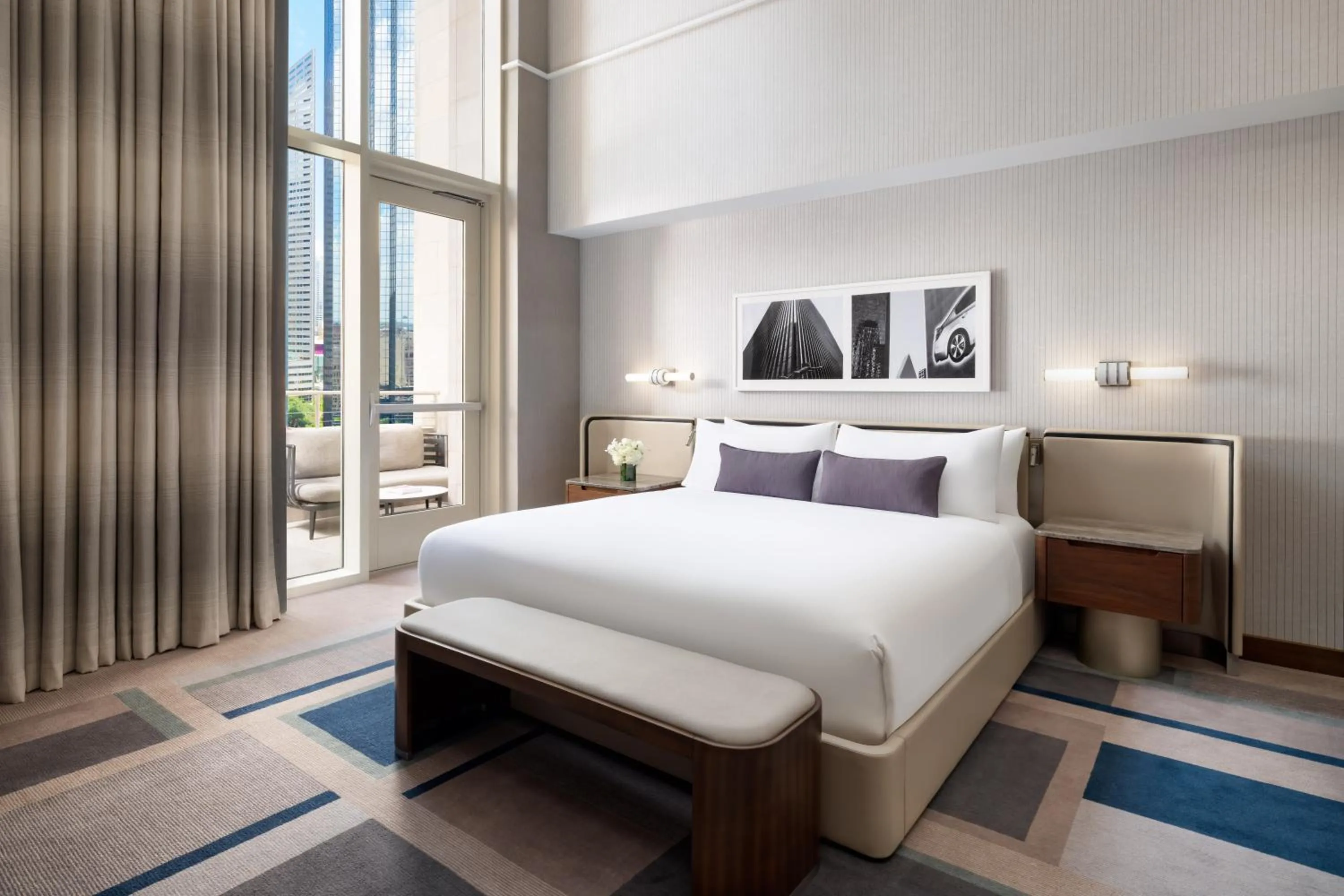 Bed in The Joule Dallas