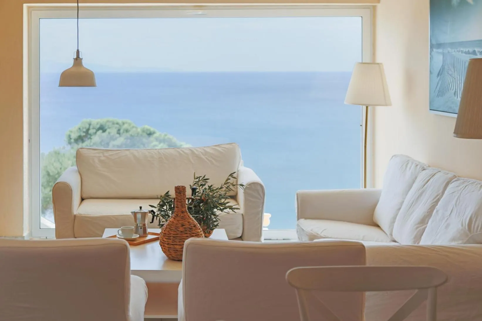 Living room in Poseidon Apartments and Villas by the Sea