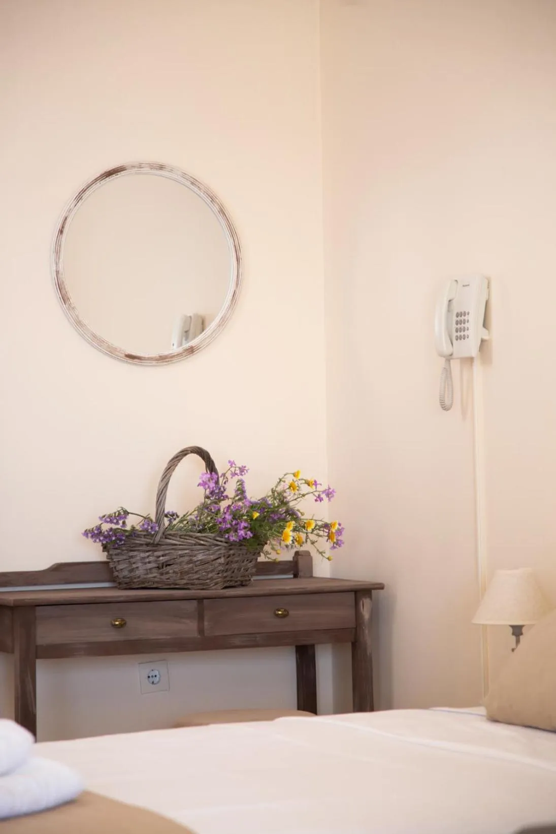 Bed in Poseidon Apartments and Villas by the Sea