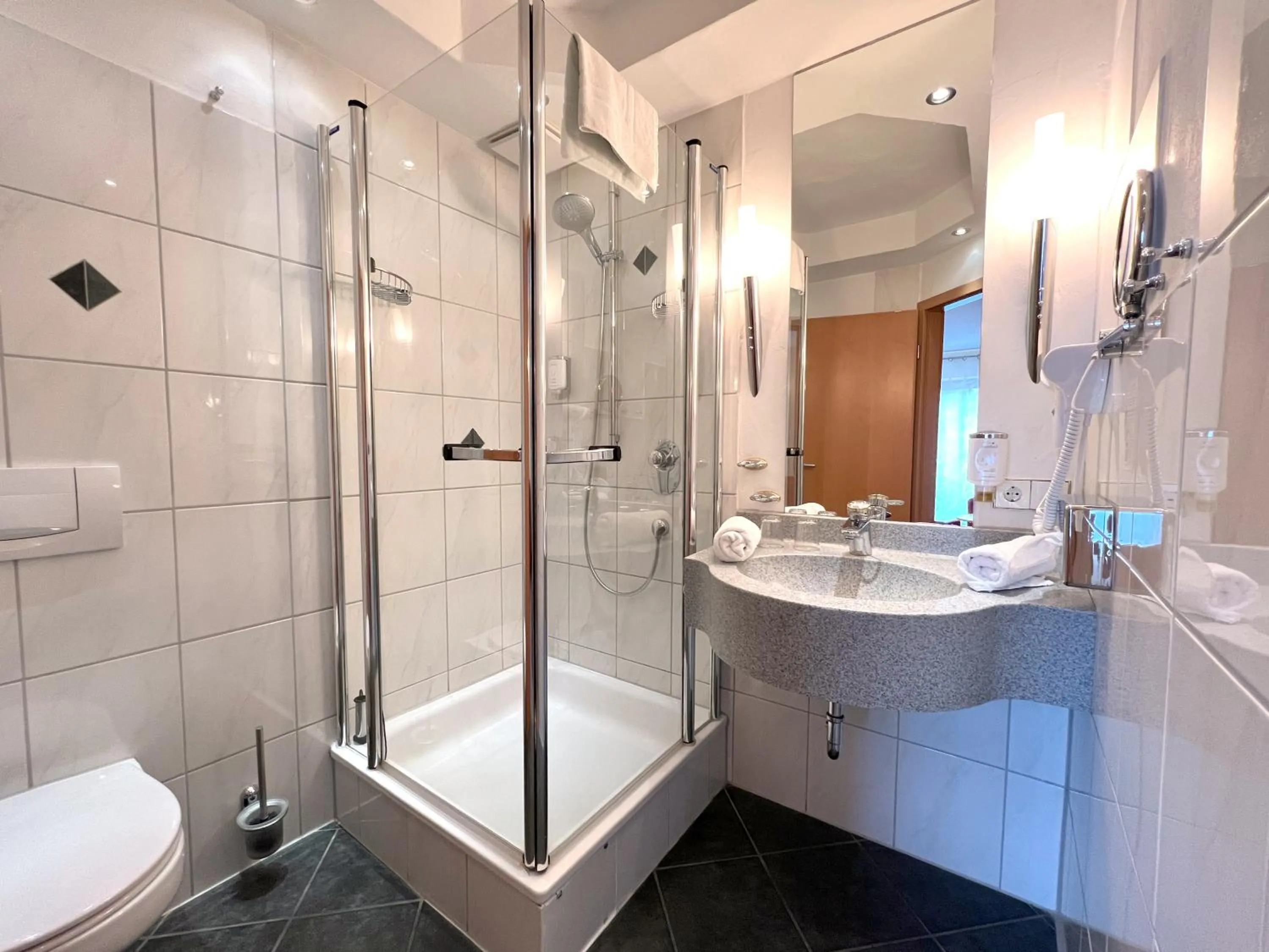 Bathroom in Hotel Am Hirschhorn - Wellness - Spa - and more