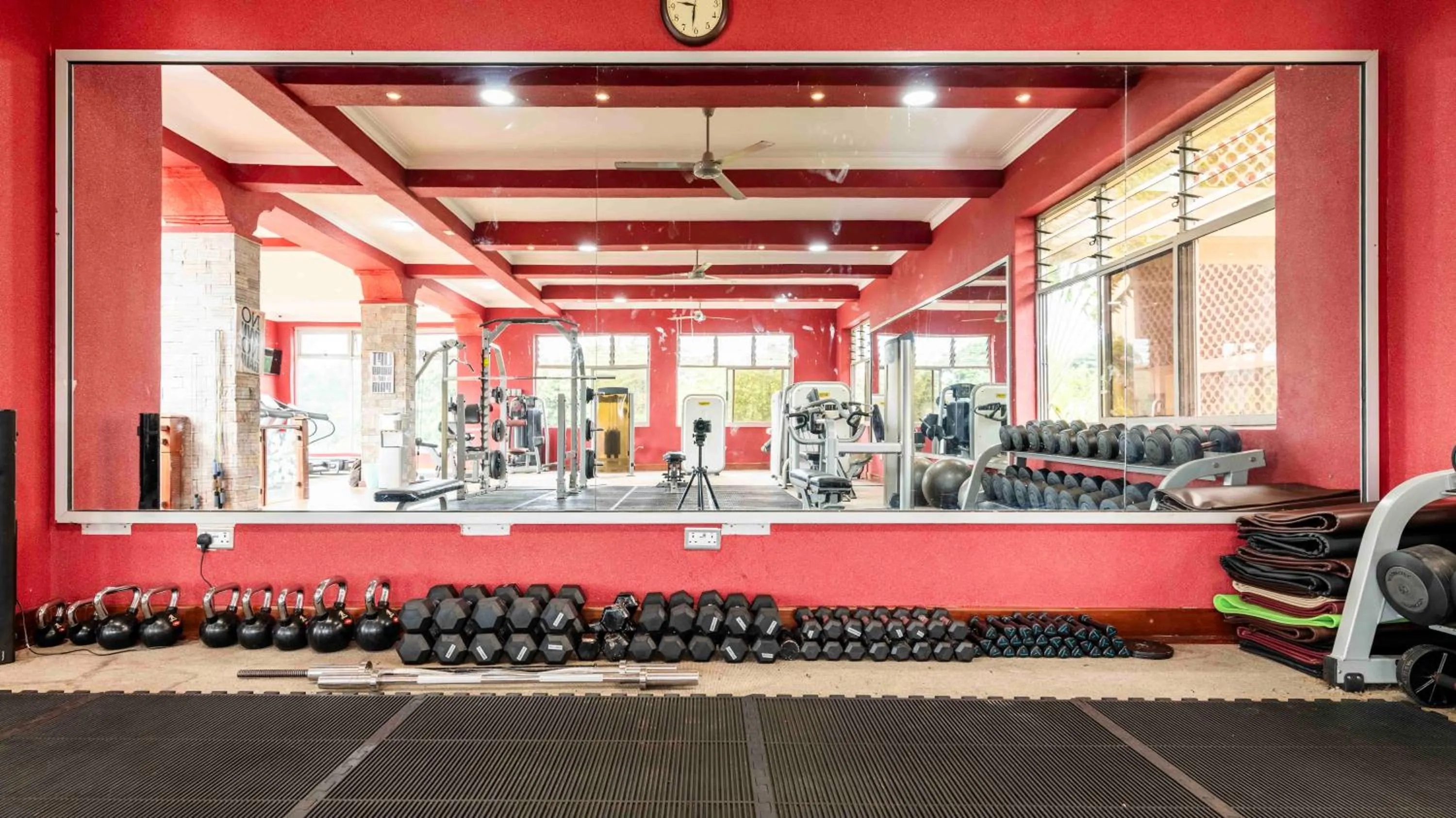 Fitness centre/facilities in Mbale Resort Hotel