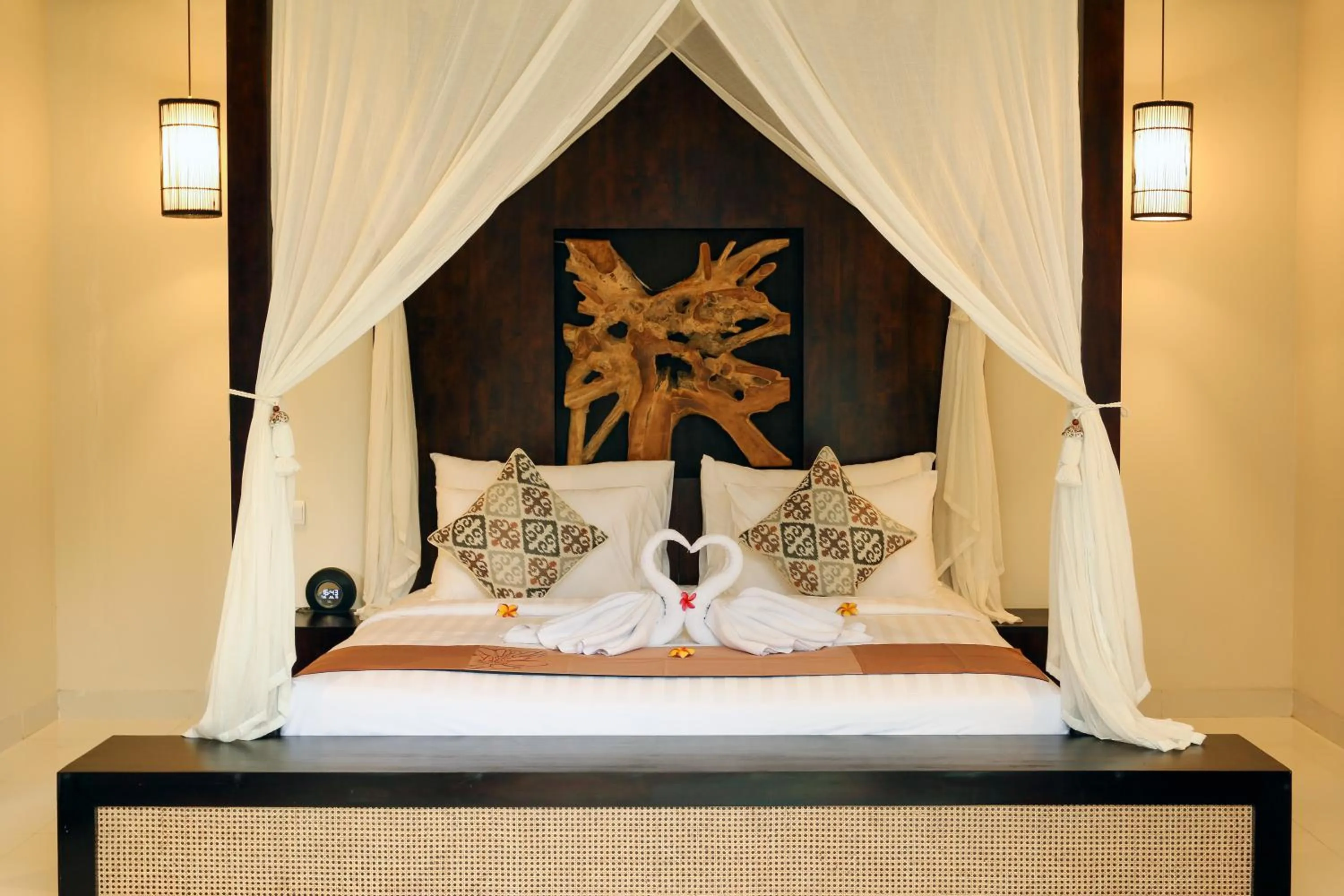 TV and multimedia, Bed in Theanna Villa and Spa Canggu