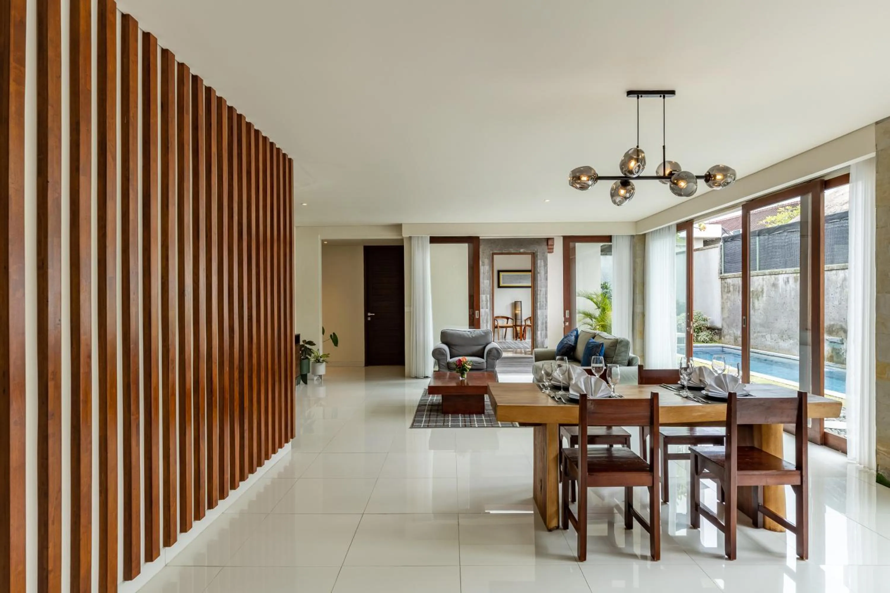 Living room in Theanna Villa and Spa Canggu