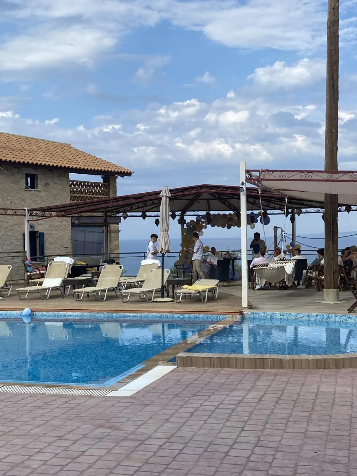 Pool view in Diamond Suites