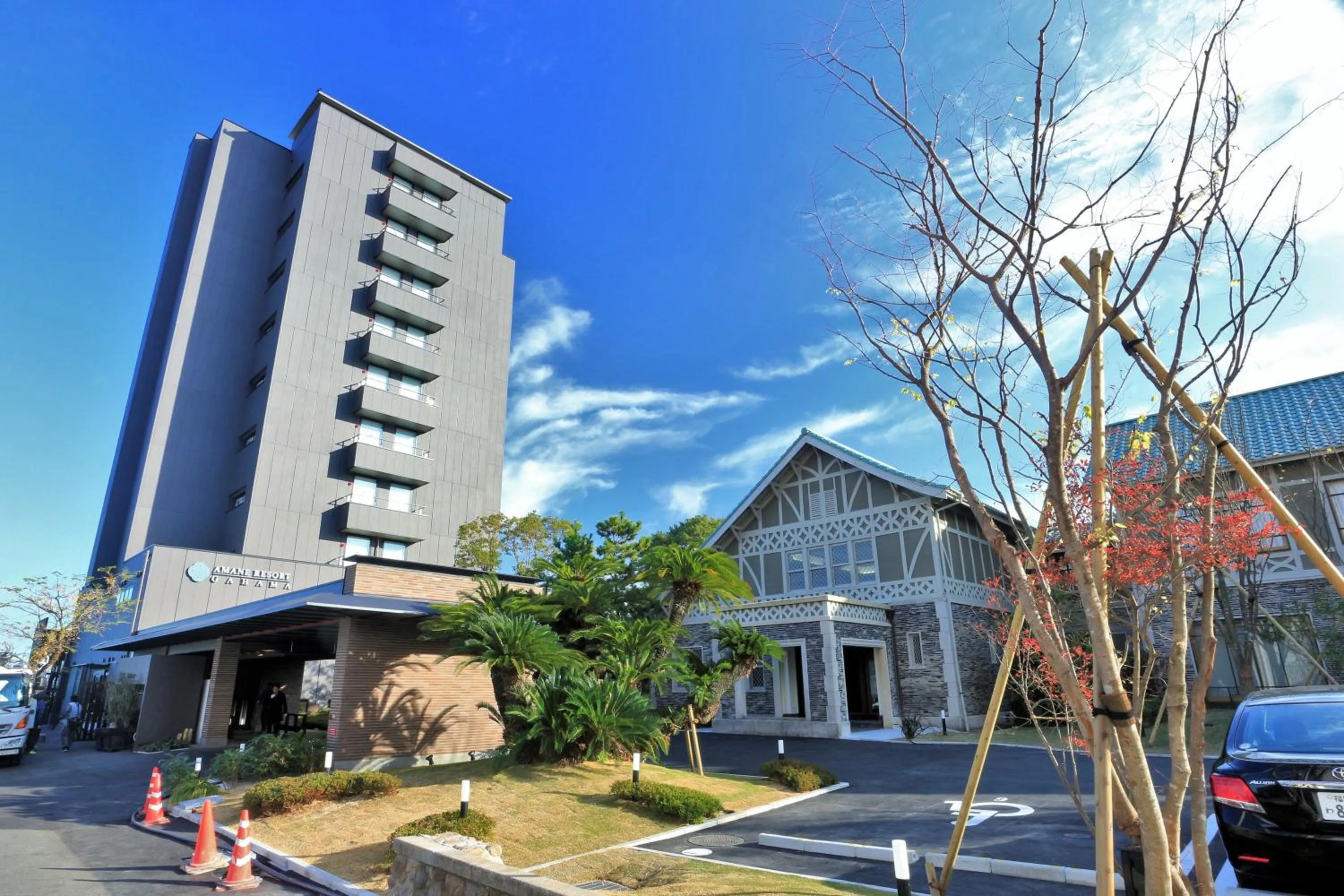 Facade/entrance in AMANE resort GAHAMA