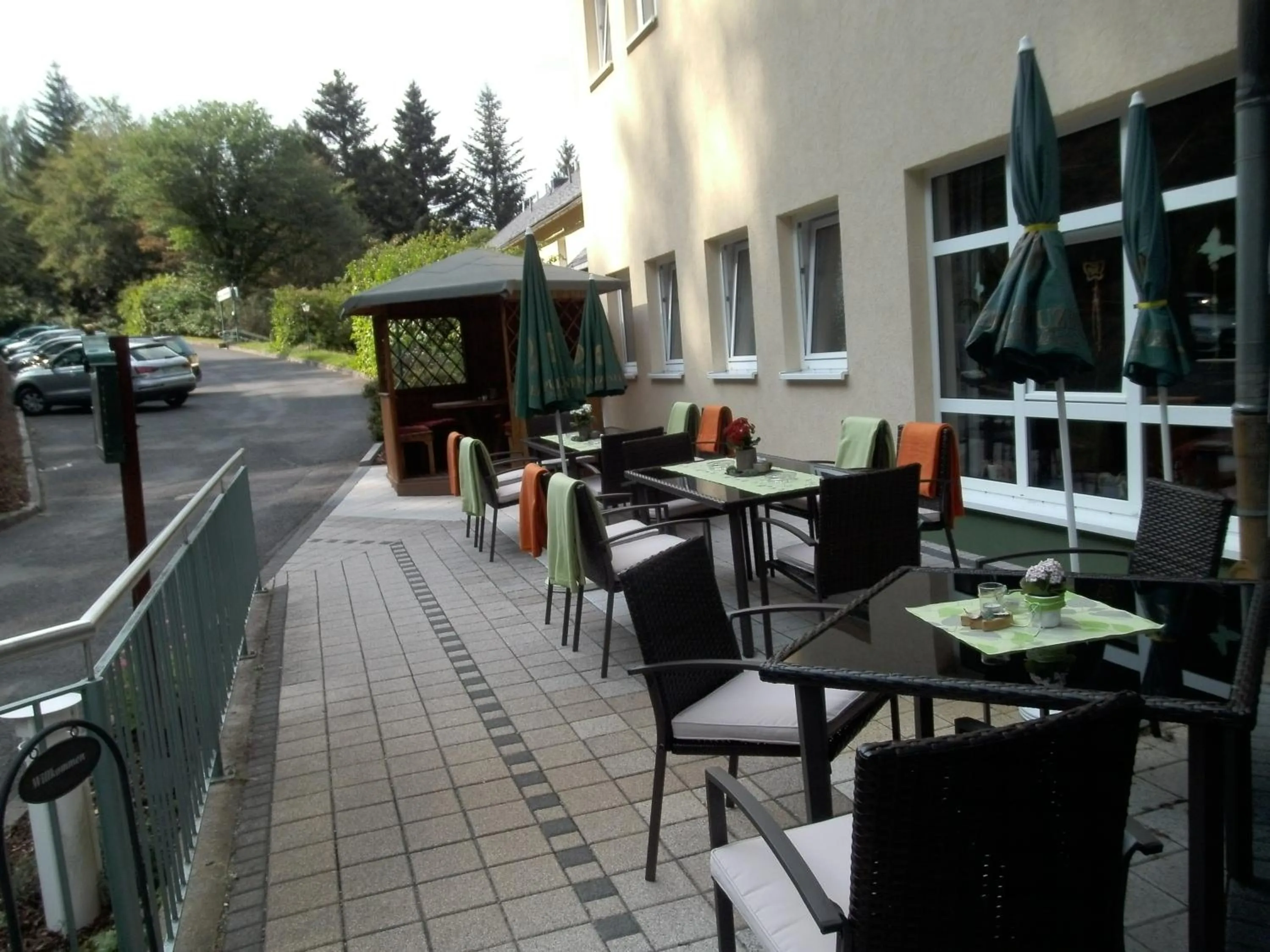 Balcony/Terrace in Hotel Am Wald -GARNI-