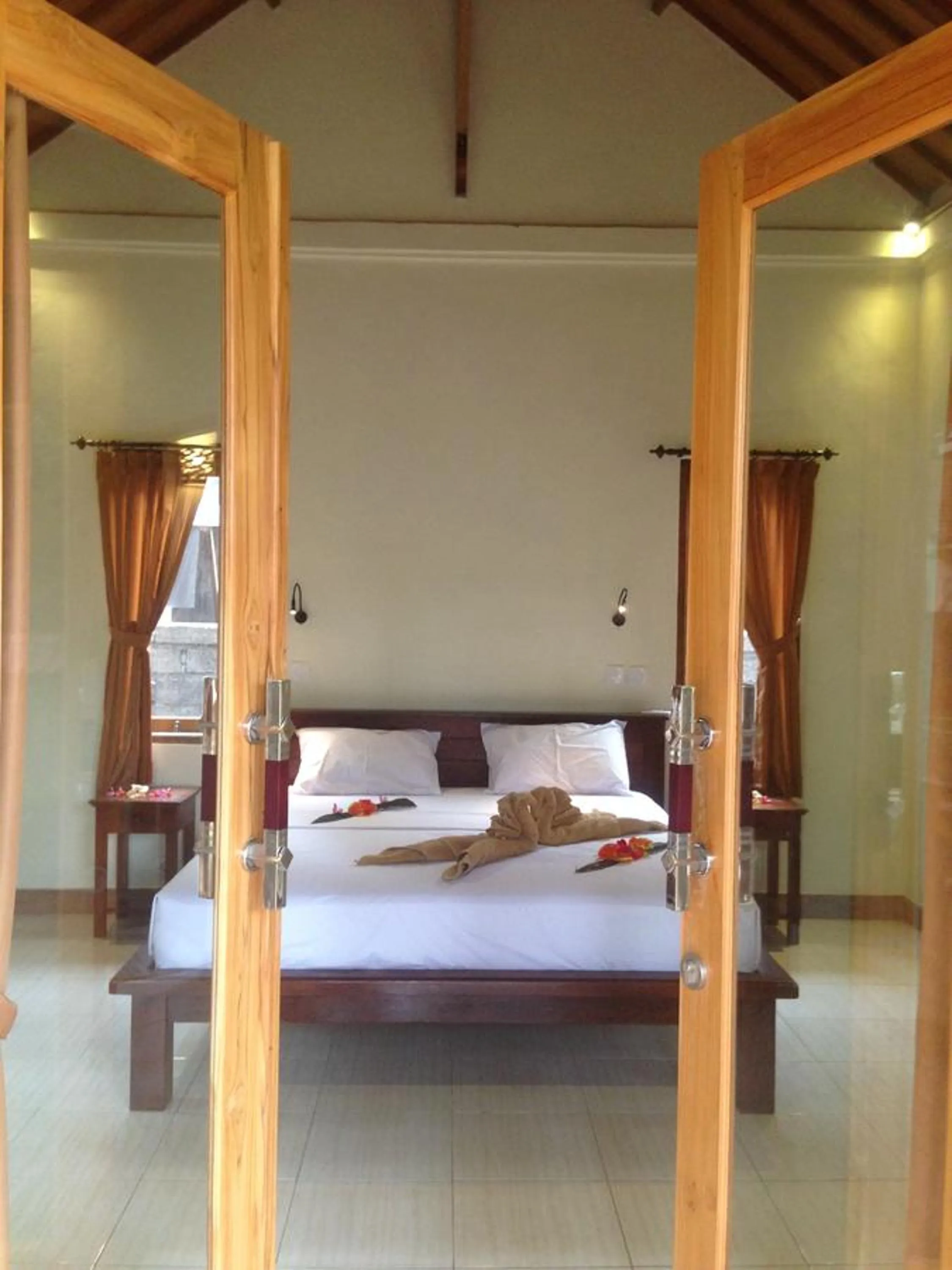 Bed in Biorock Homestay & Dive Center Pemuteran