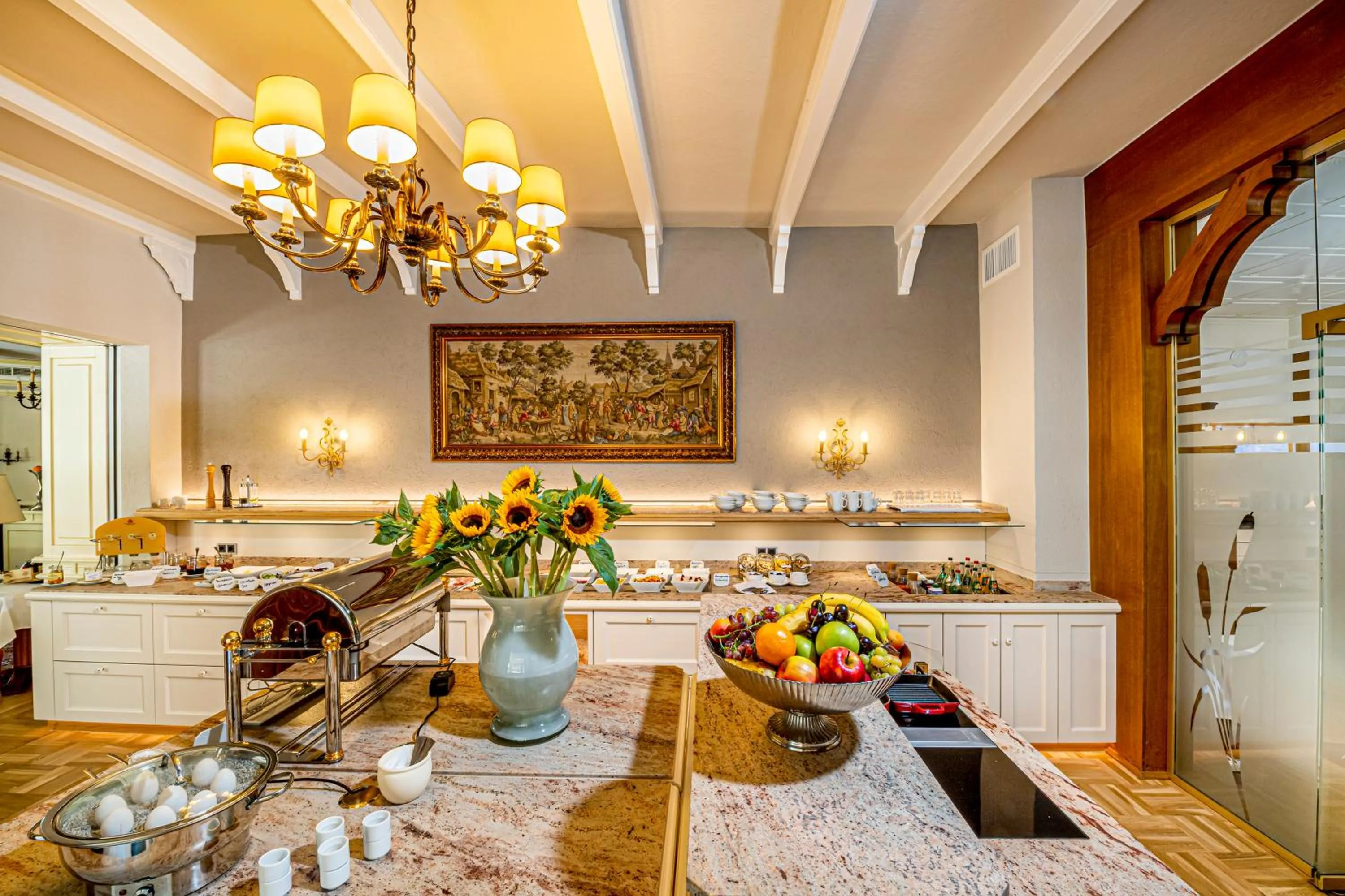 Buffet breakfast in Landhotel Buller