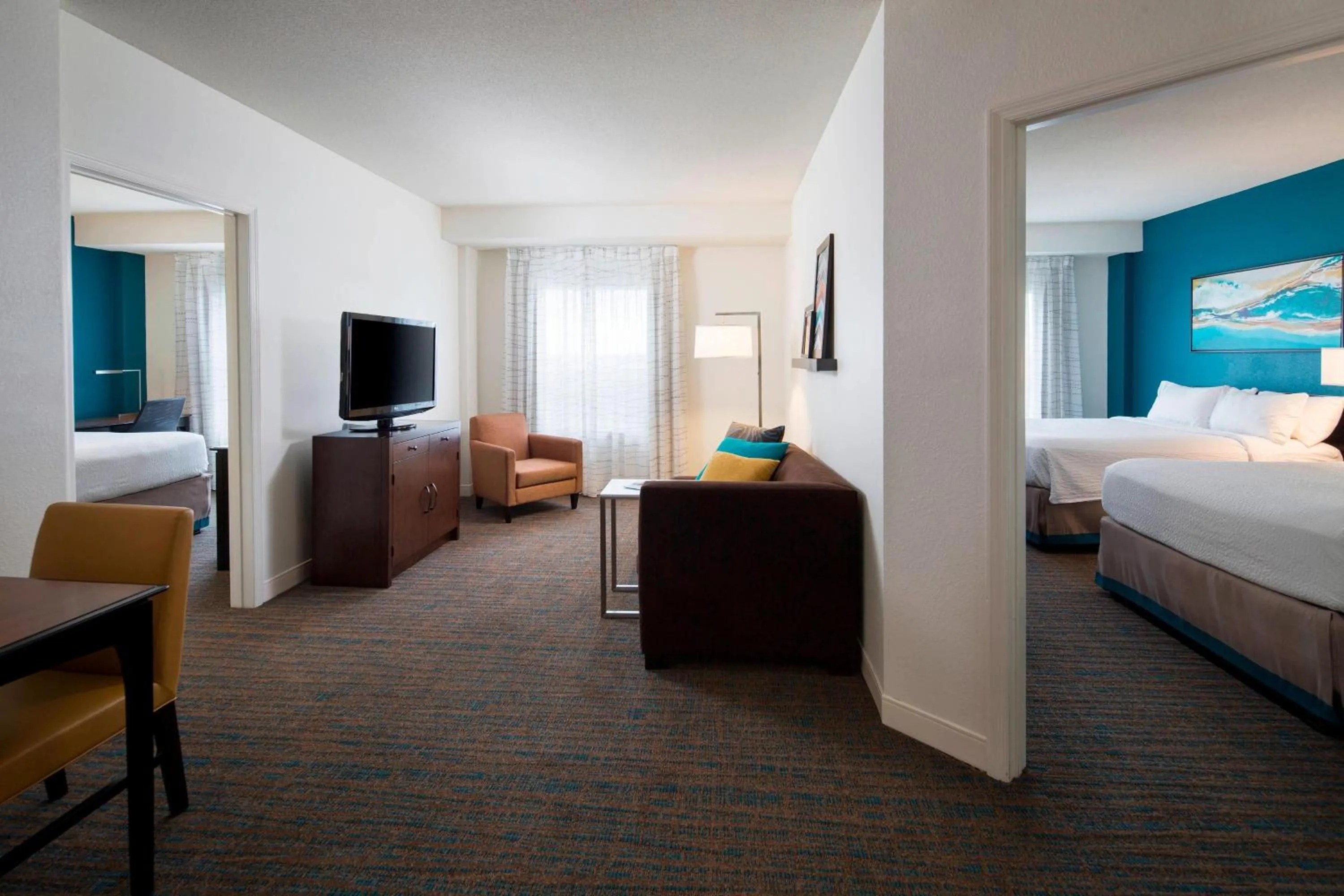 Bedroom, Bed in Residence Inn by Marriott Orlando at SeaWorld