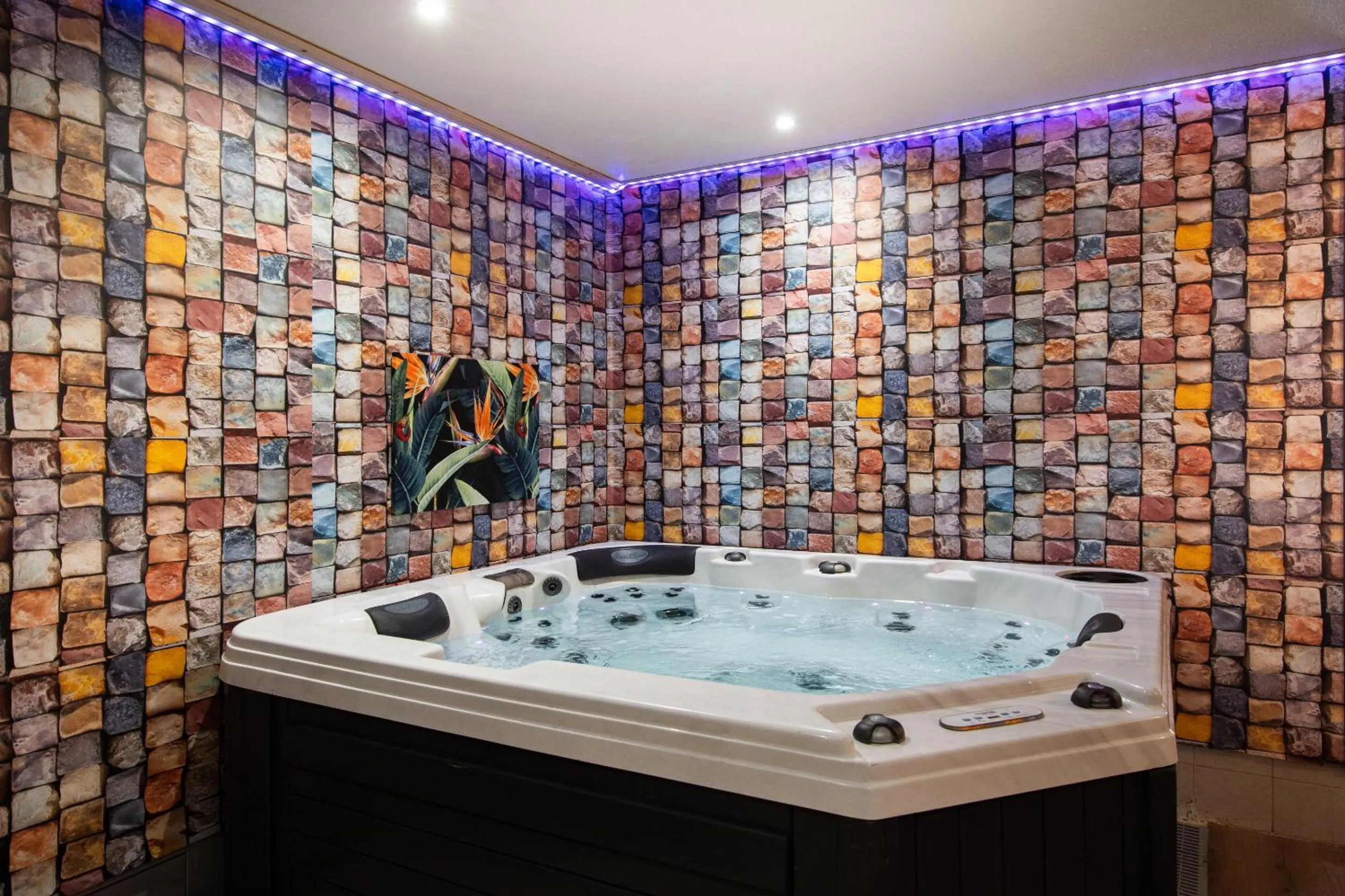 Hot Tub in Le Domaine du Verger gîtes et SPA